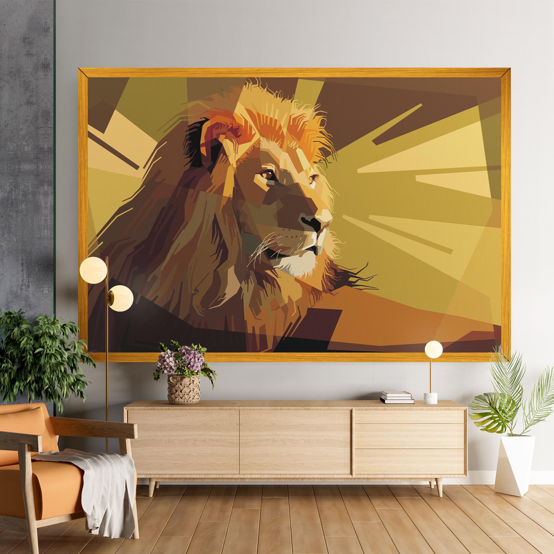 Obraz na Płótnie Lion Art mockup 9