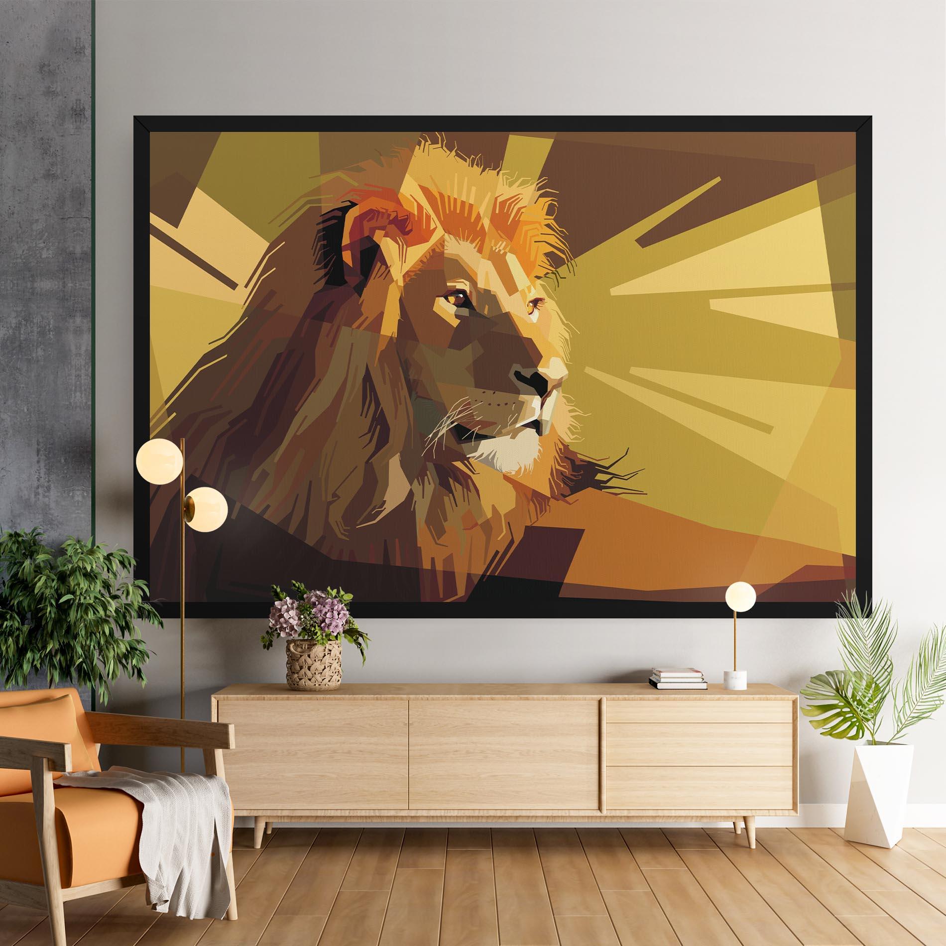 Obraz na Płótnie Lion Art mockup 9