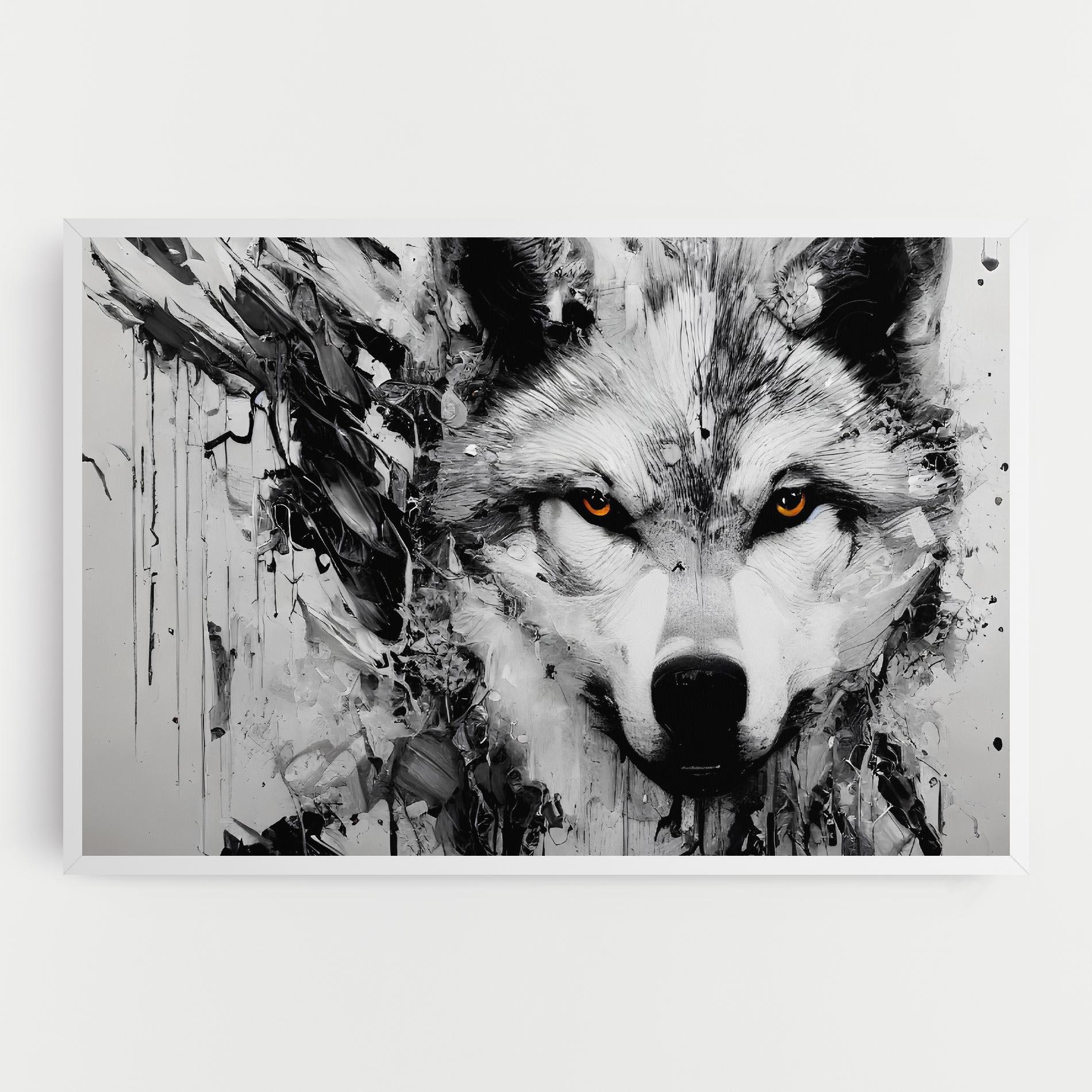 Obraz na Płótnie Grey Wolf Portrait mockup 0