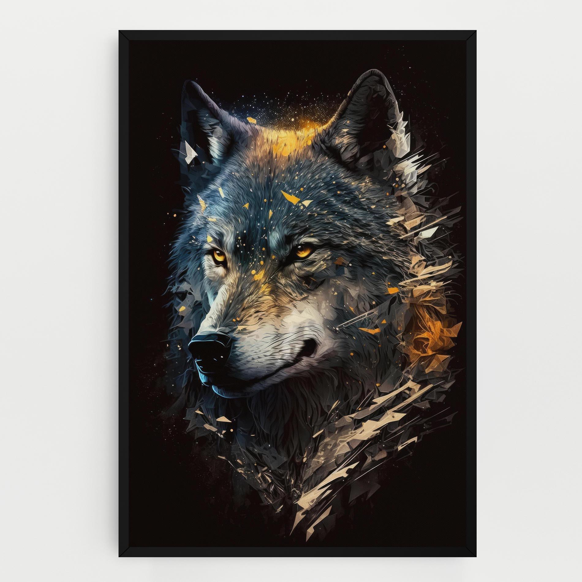 Obraz na Płótnie Wolf Portrait mockup 0