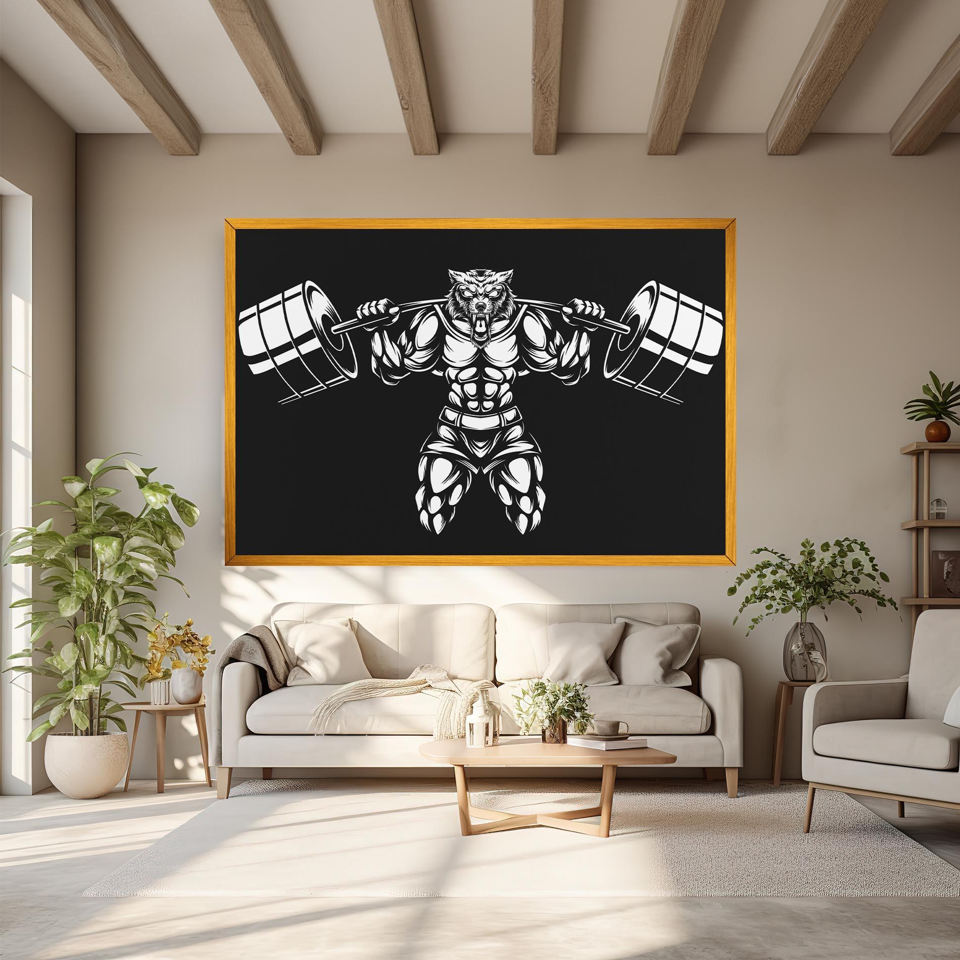 Obraz na Płótnie Work Out Wolf mockup 6