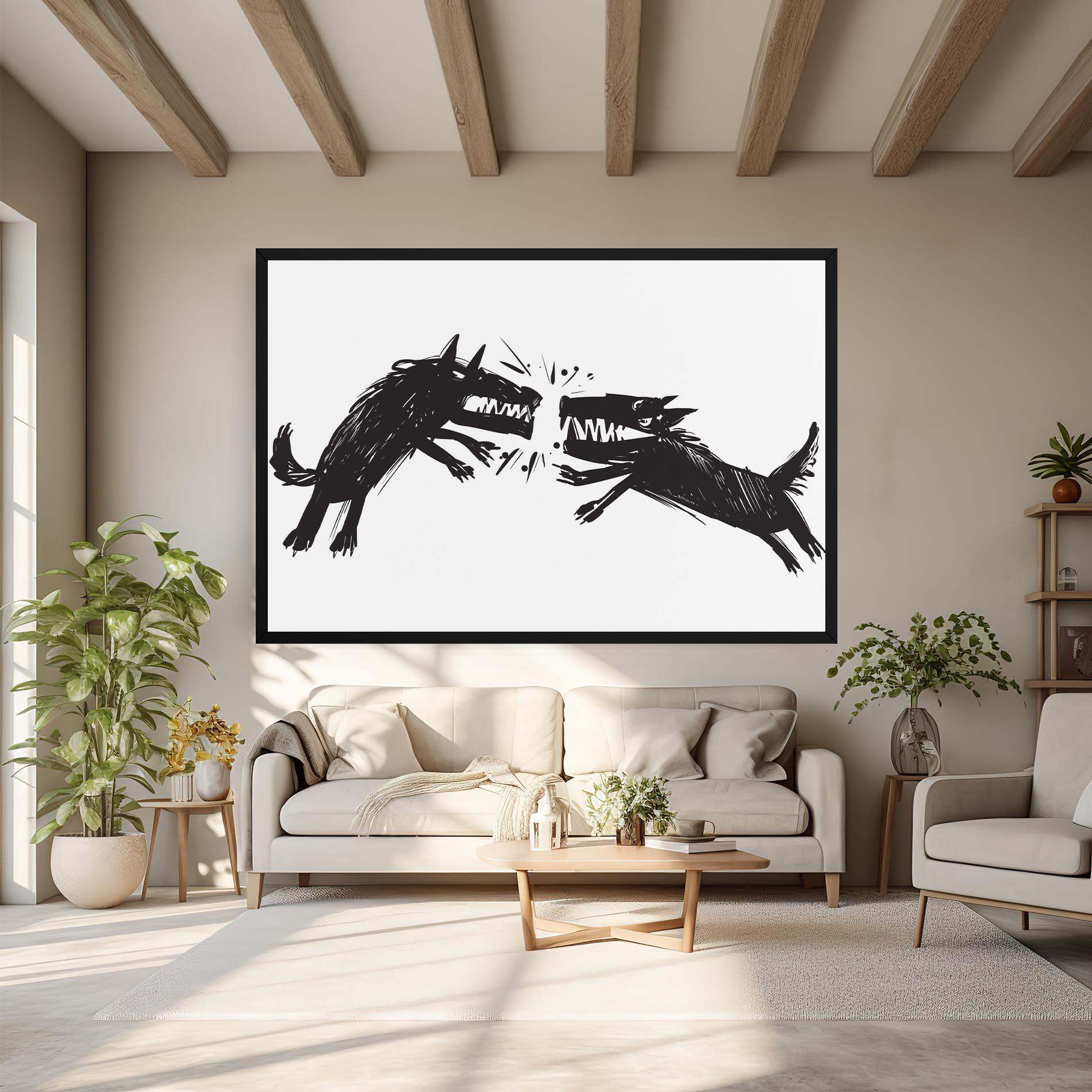 Obraz na Płótnie Black Wolves mockup 6