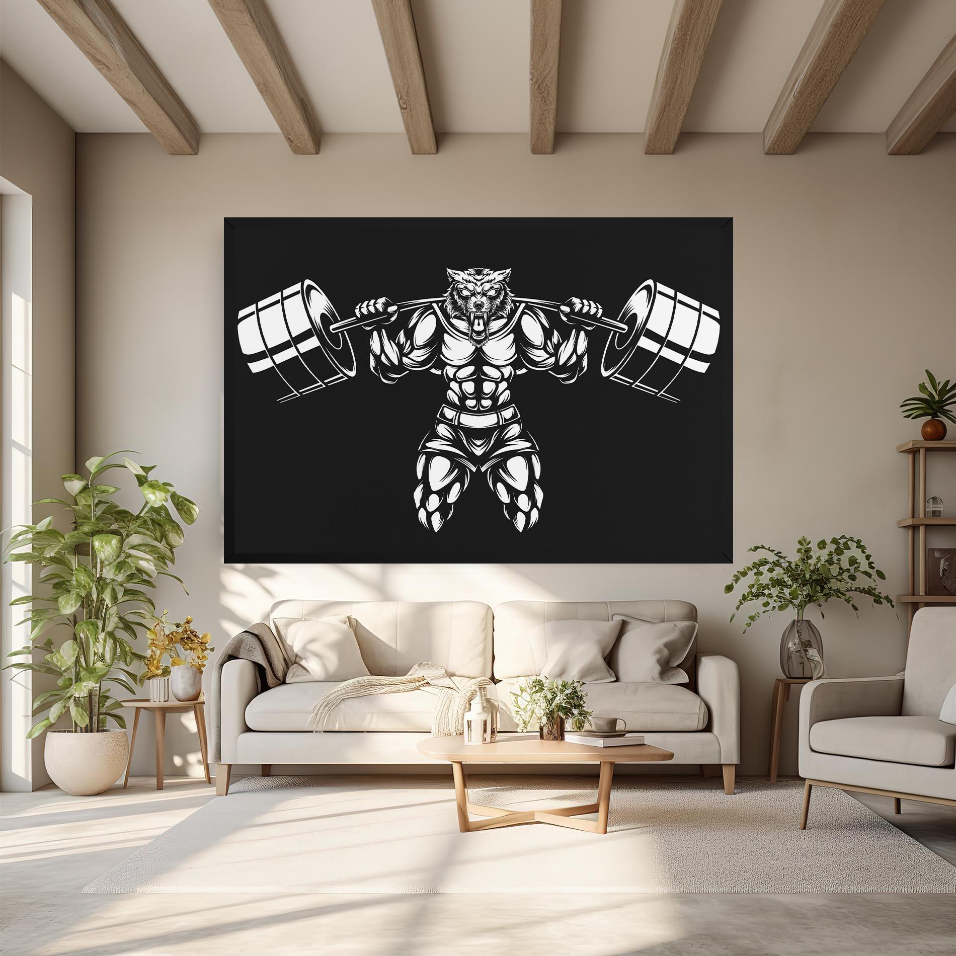 Obraz na Płótnie Work Out Wolf mockup 6