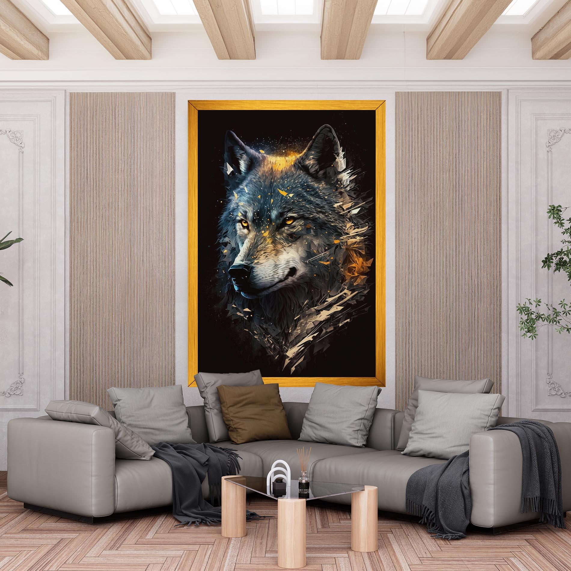 Obraz na Płótnie Wolf Portrait mockup 6