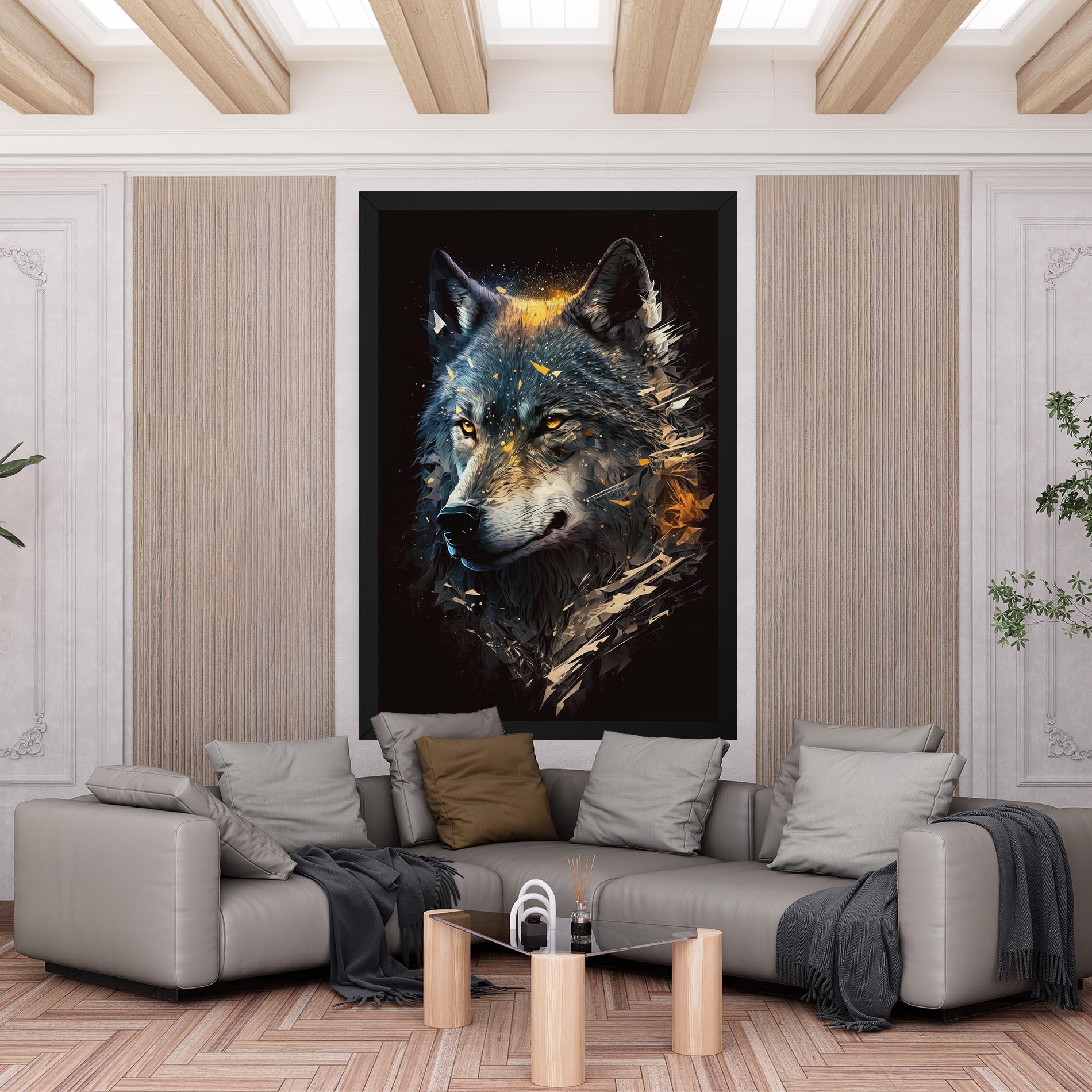 Obraz na Płótnie Wolf Portrait mockup 6