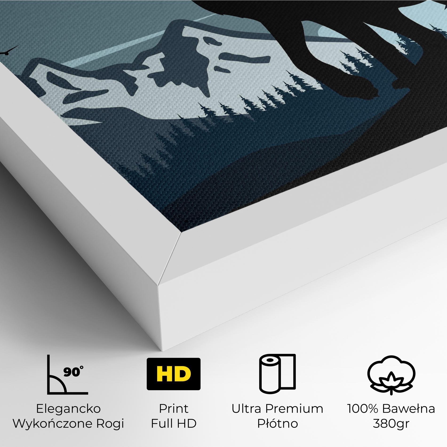 Obraz na Płótnie Hill Wolf mockup 4