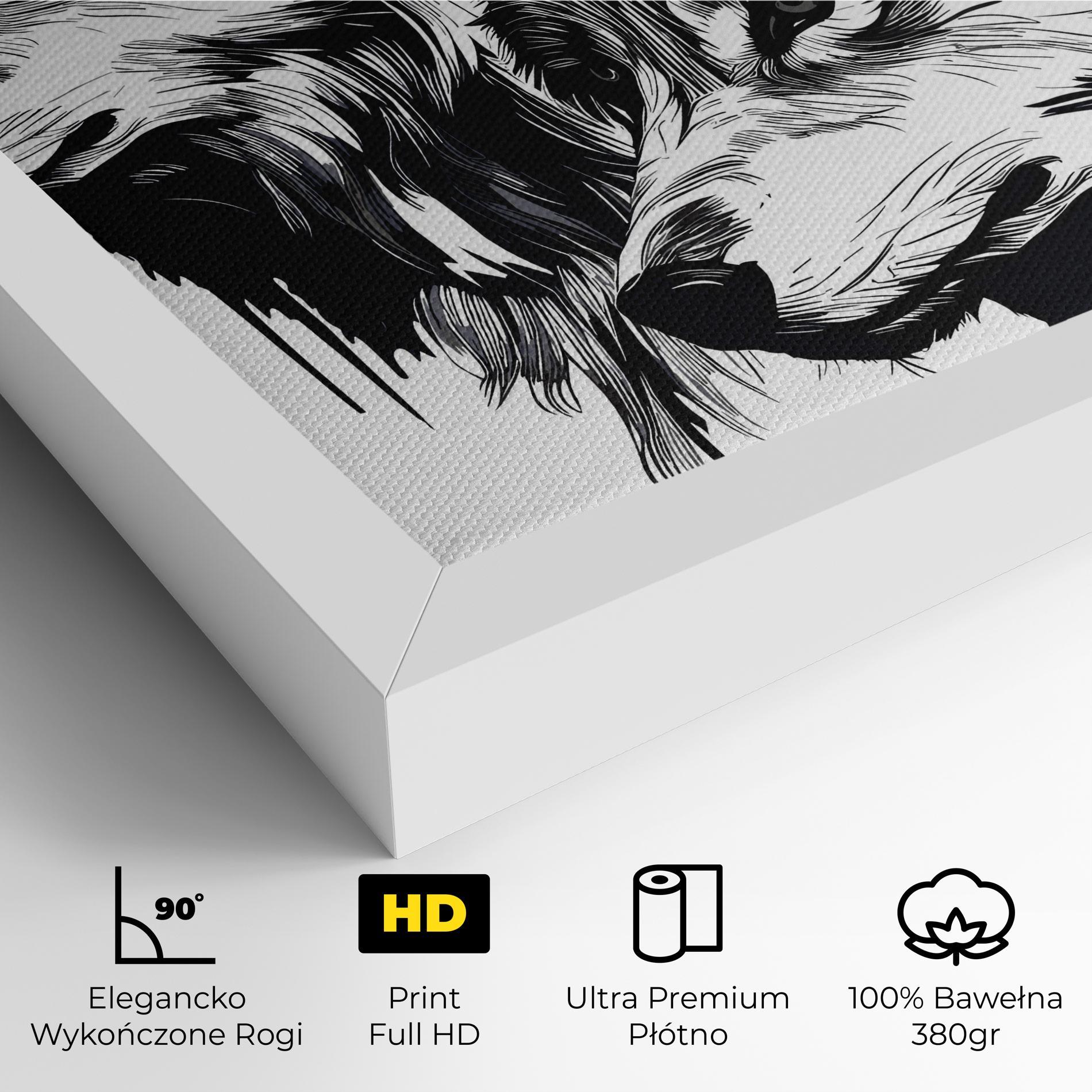 Obraz na Płótnie Wolf Friends mockup 4