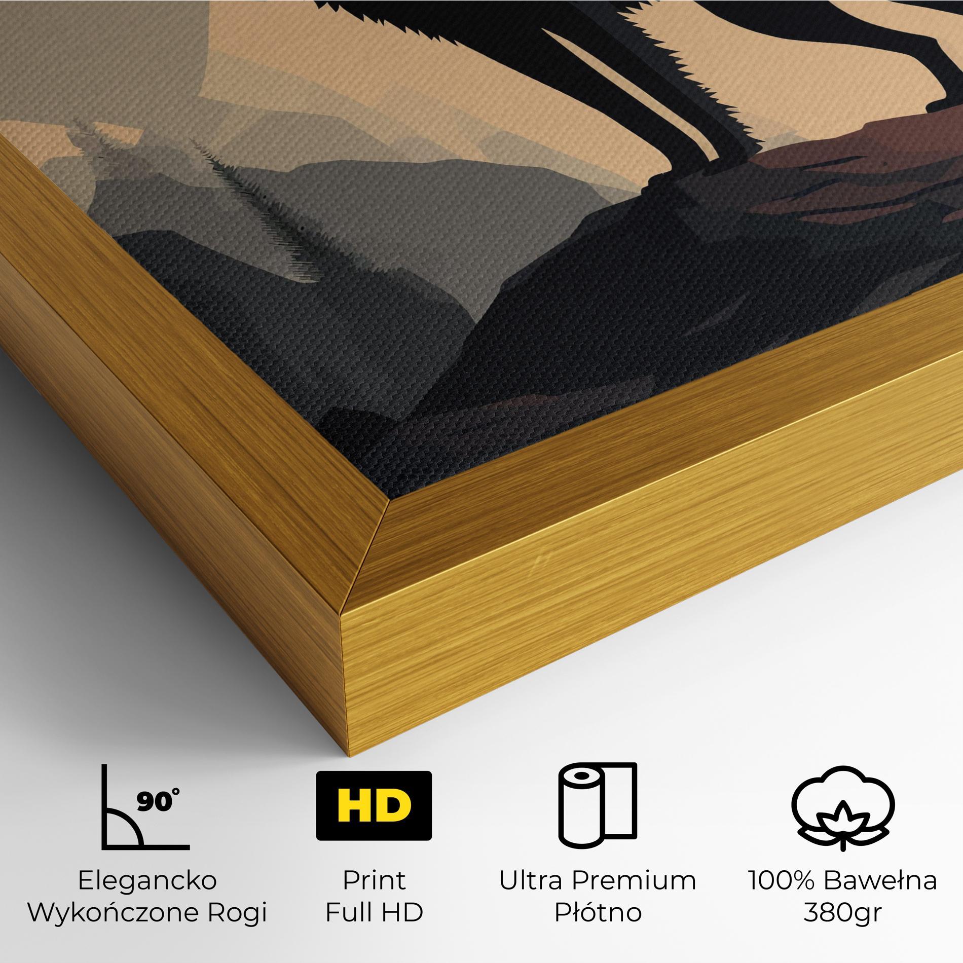 Obraz na Płótnie Black Wolf mockup 4