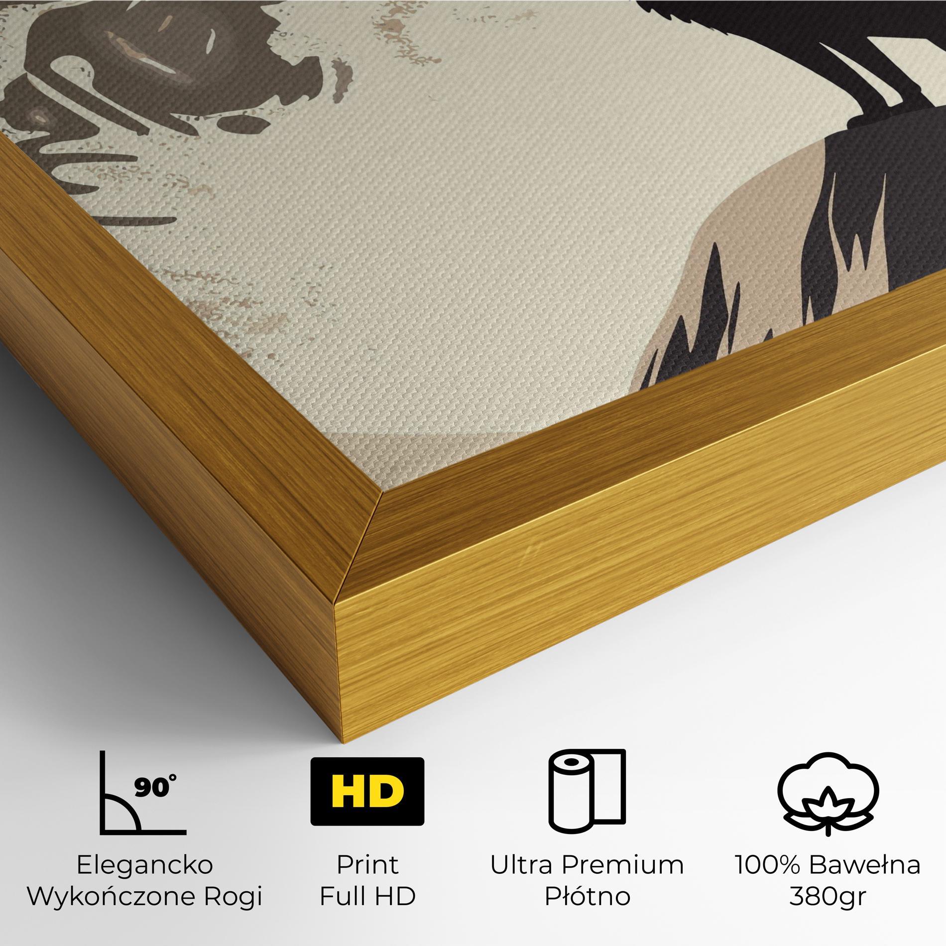 Obraz na Płótnie Cream Moon Wolf mockup 4