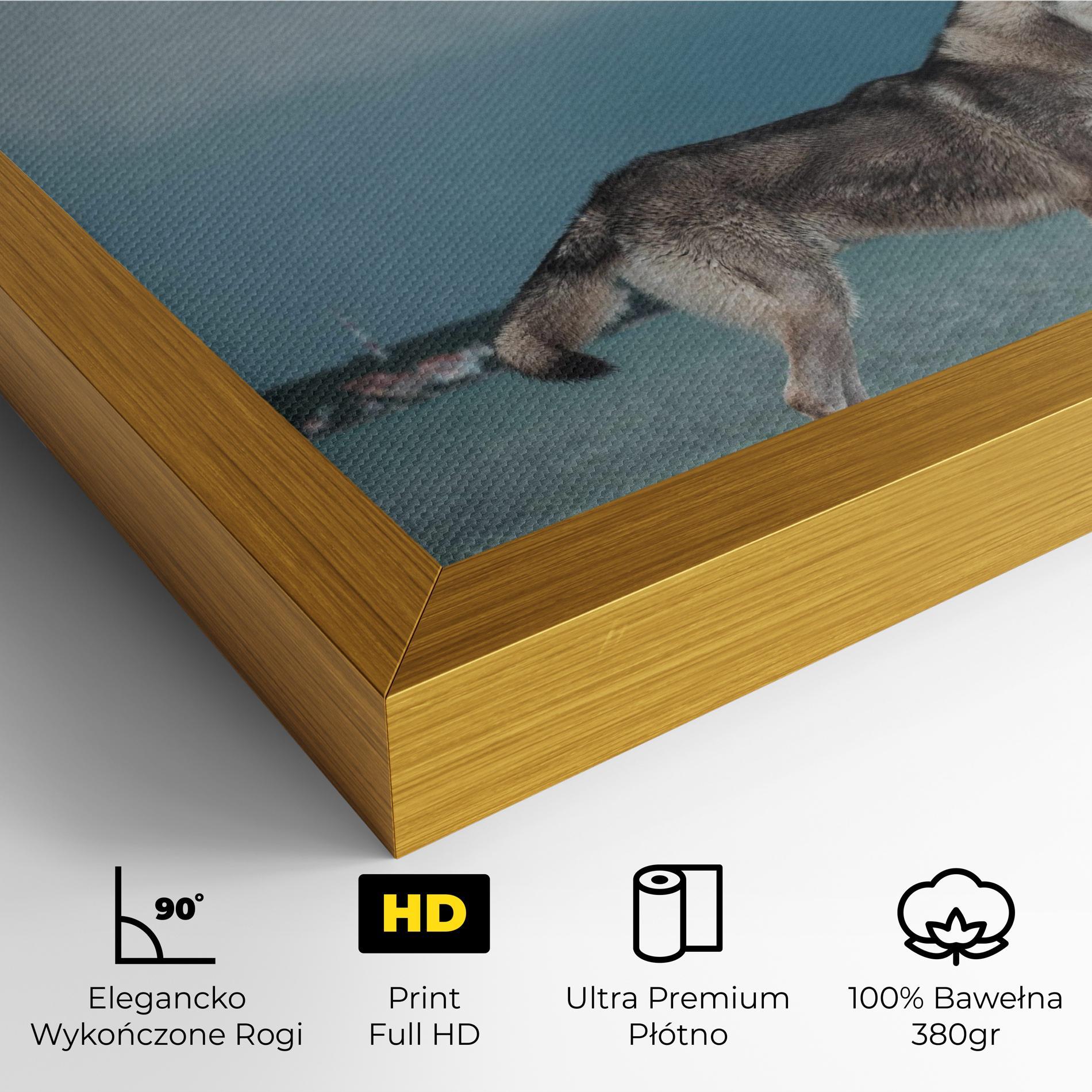 Obraz na Płótnie Grey Wolf Looking mockup 4