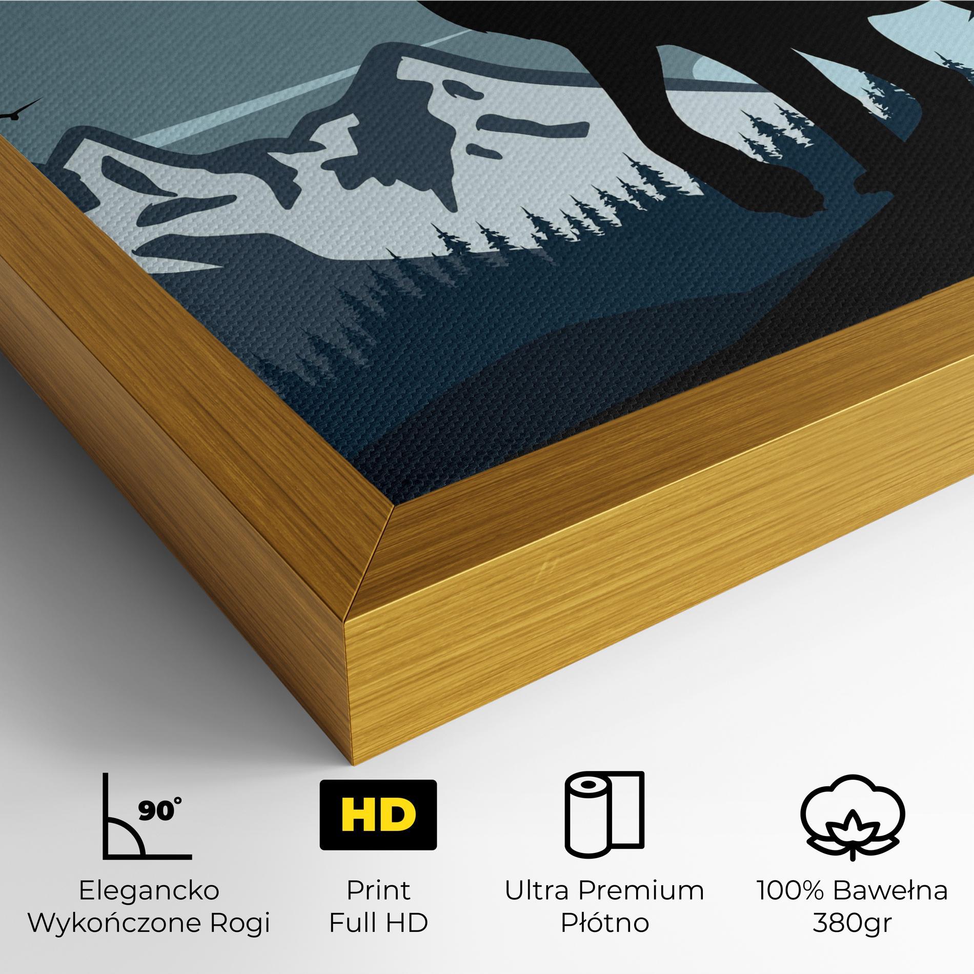Obraz na Płótnie Hill Wolf mockup 4