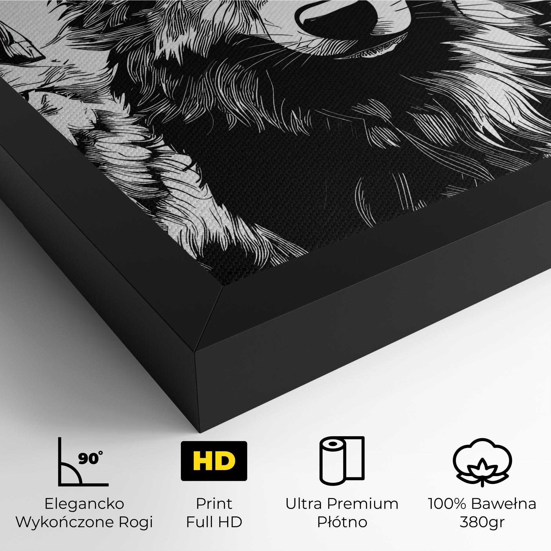 Obraz na Płótnie 3 Wolves mockup 4