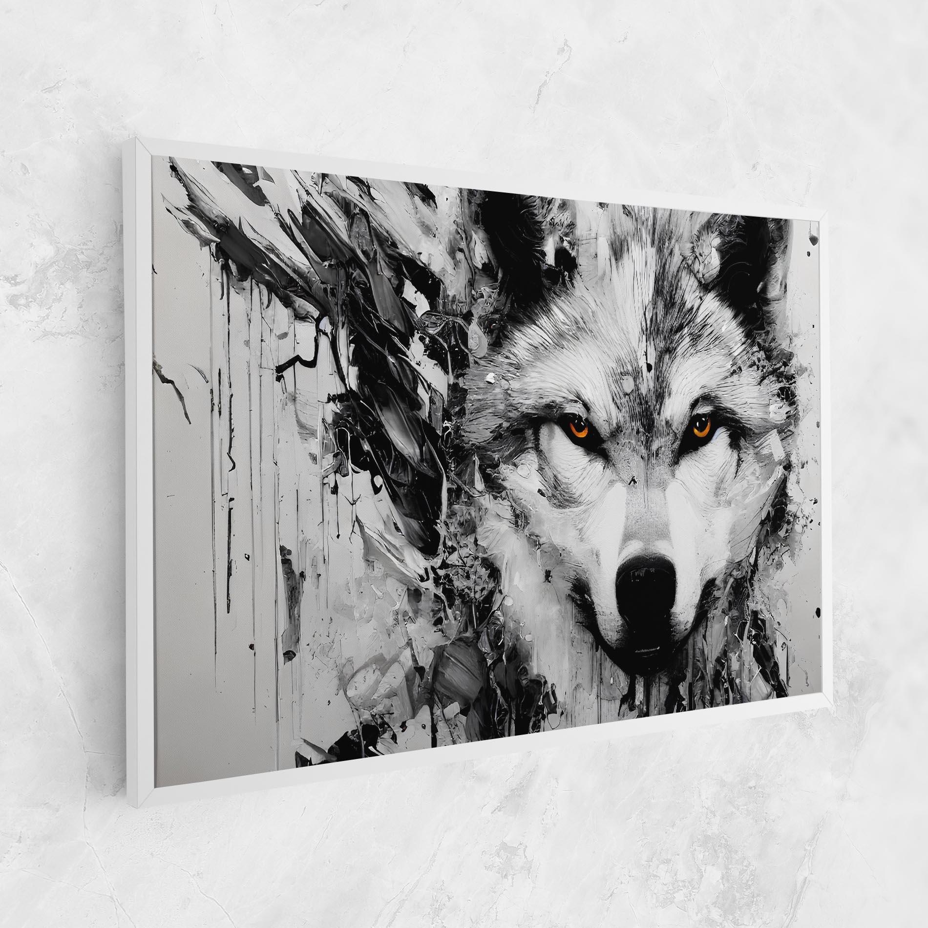 Obraz na Płótnie Grey Wolf Portrait mockup 1