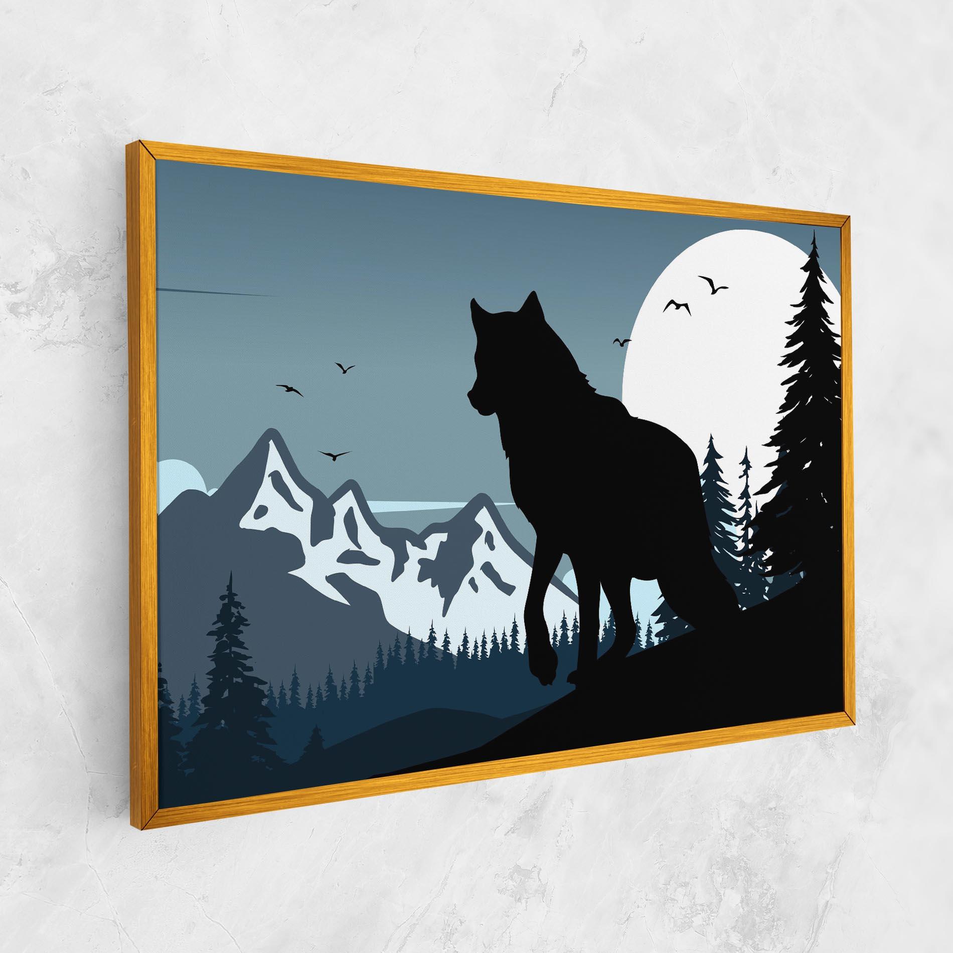 Obraz na Płótnie Hill Wolf mockup 1