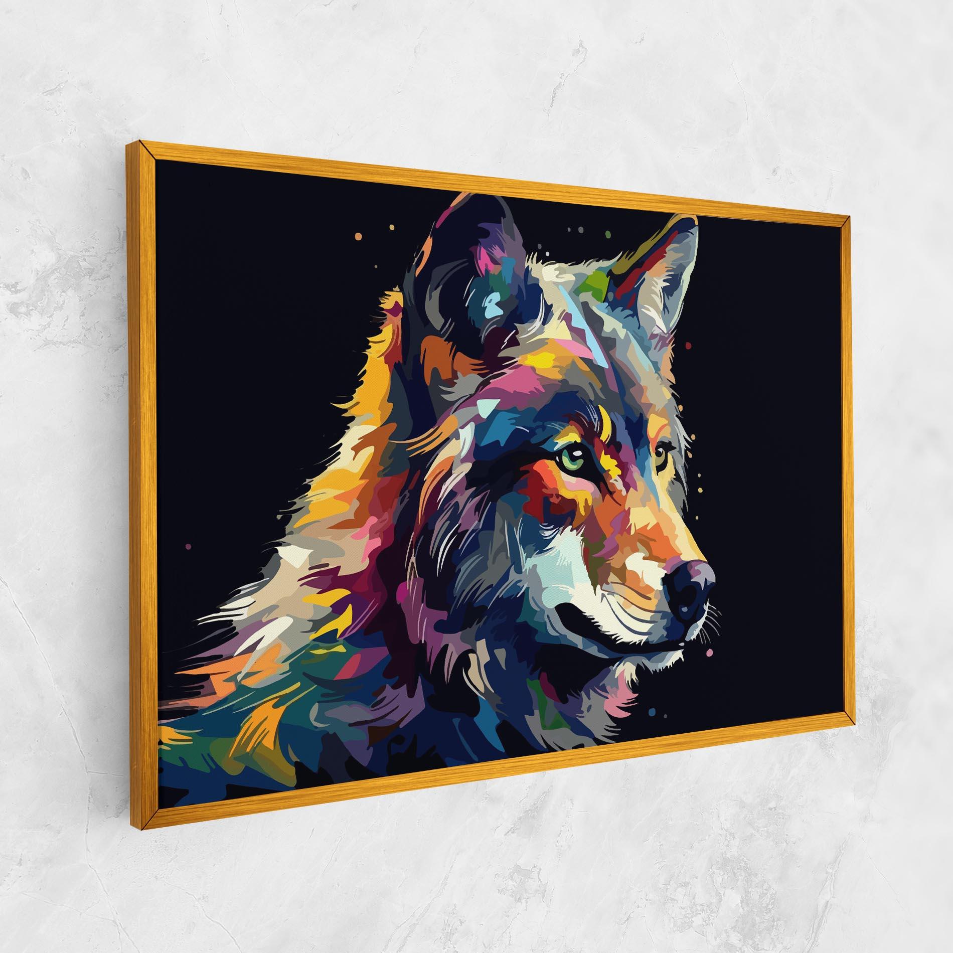 Obraz na Płótnie Painted Wolf mockup 1