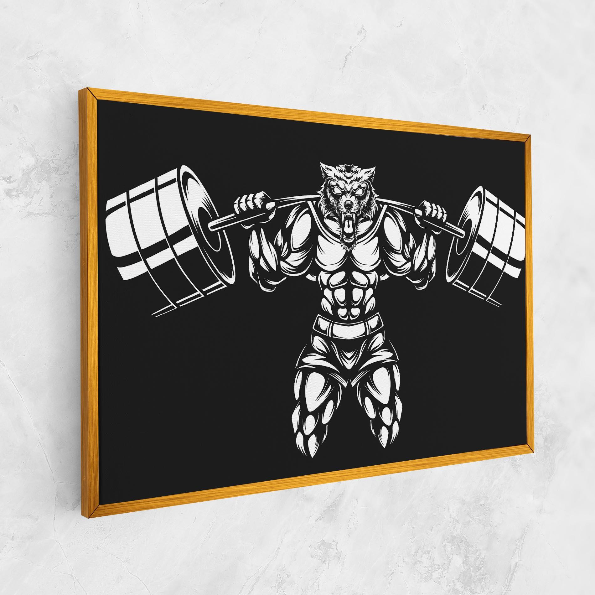 Obraz na Płótnie Work Out Wolf mockup 1