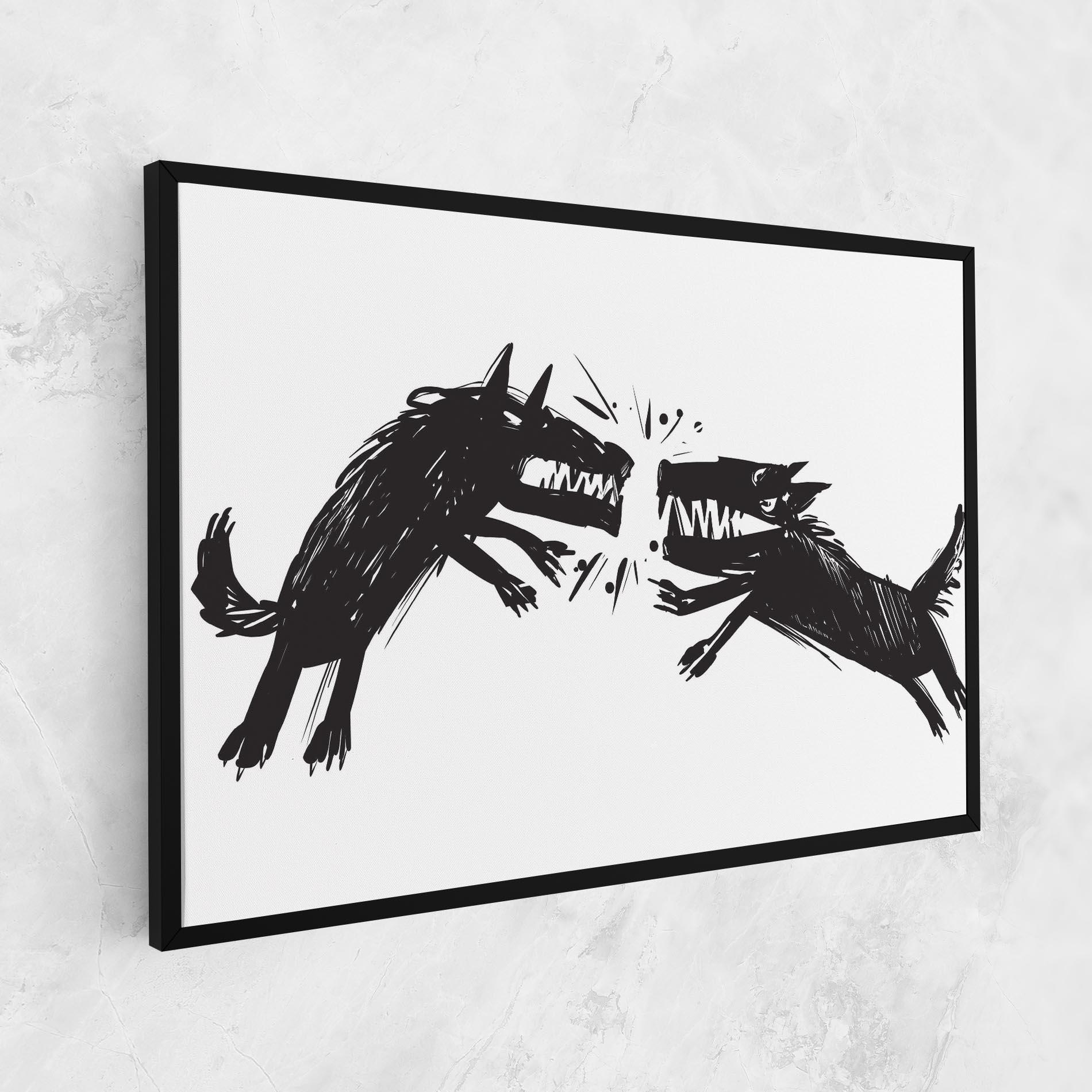 Obraz na Płótnie Black Wolves mockup 1