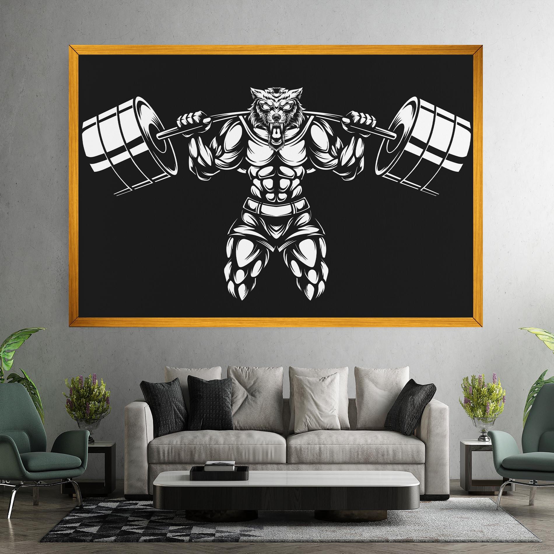 Obraz na Płótnie Work Out Wolf mockup 7