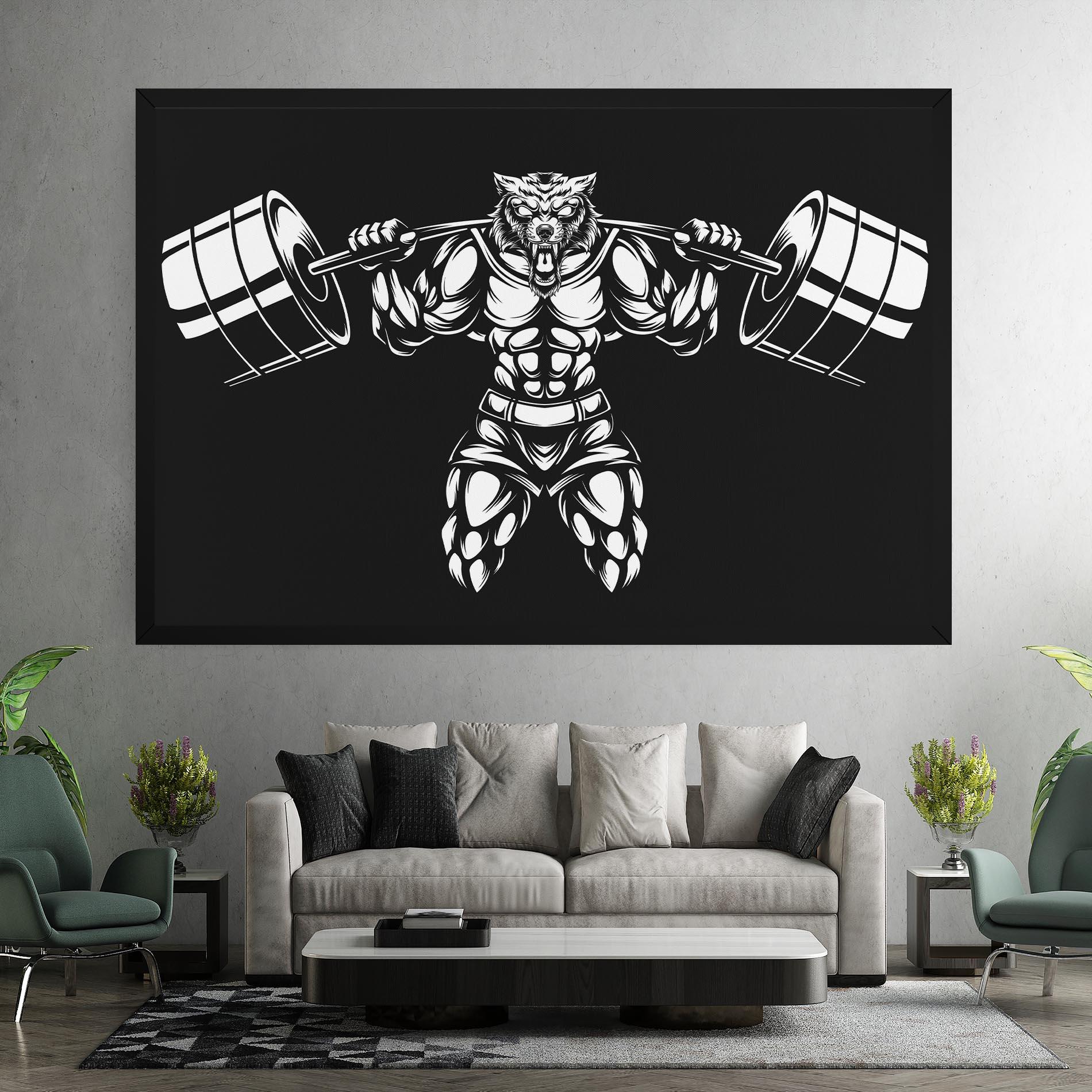 Obraz na Płótnie Work Out Wolf mockup 7