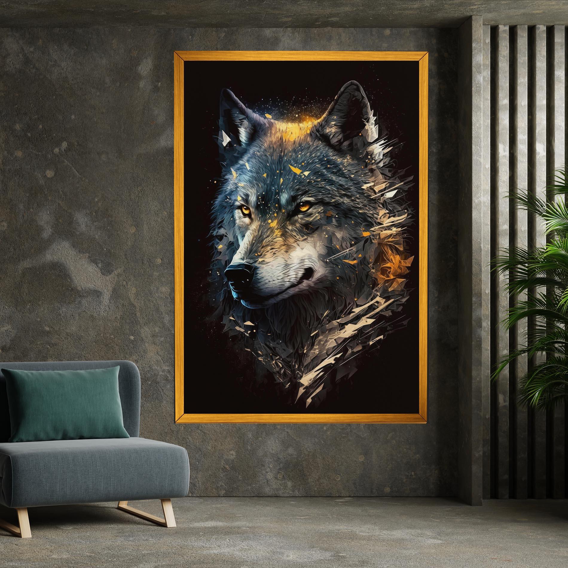 Obraz na Płótnie Wolf Portrait mockup 7