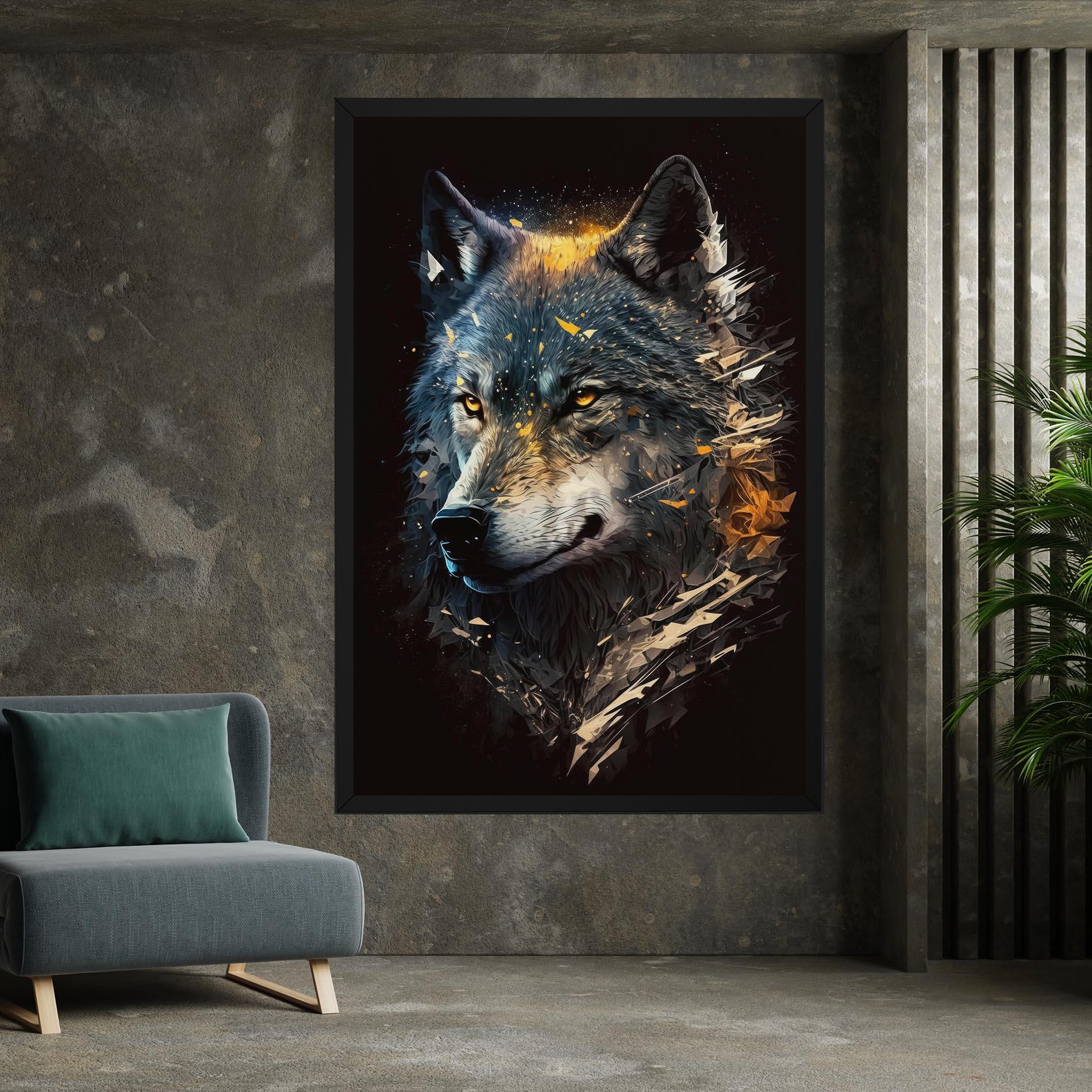 Obraz na Płótnie Wolf Portrait mockup 7