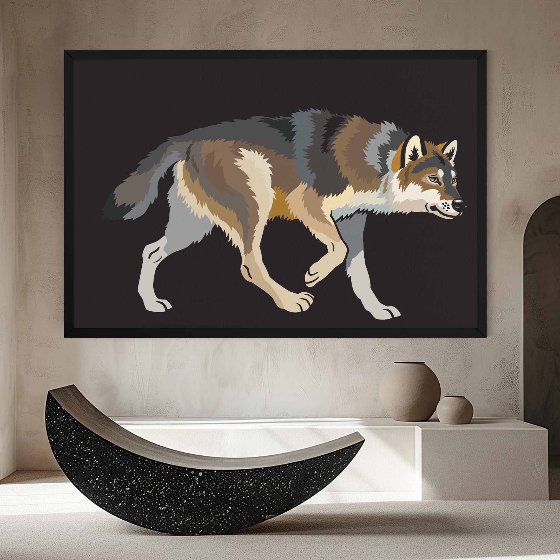 Obraz na Płótnie Cartoon Wolf mockup 8