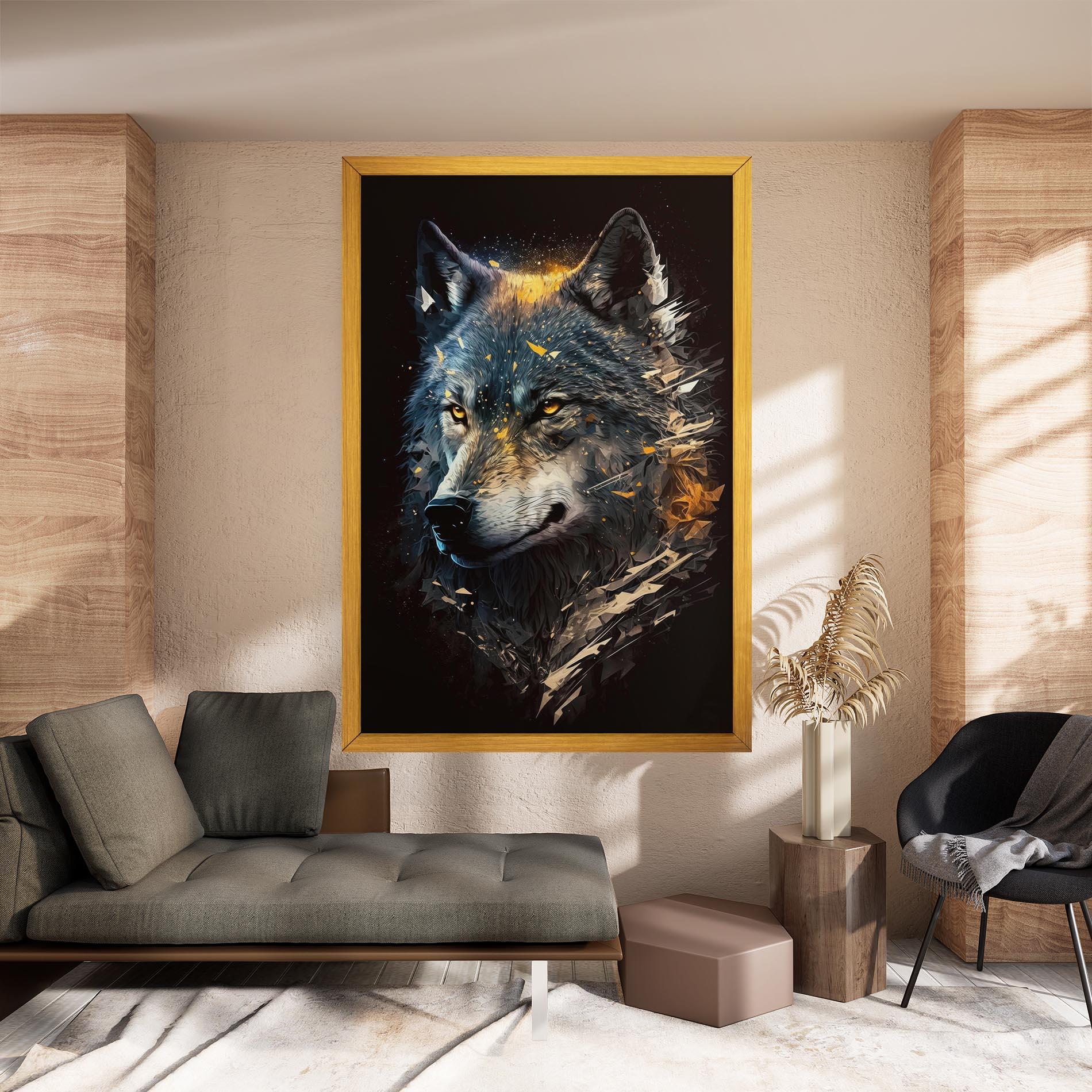 Obraz na Płótnie Wolf Portrait mockup 8