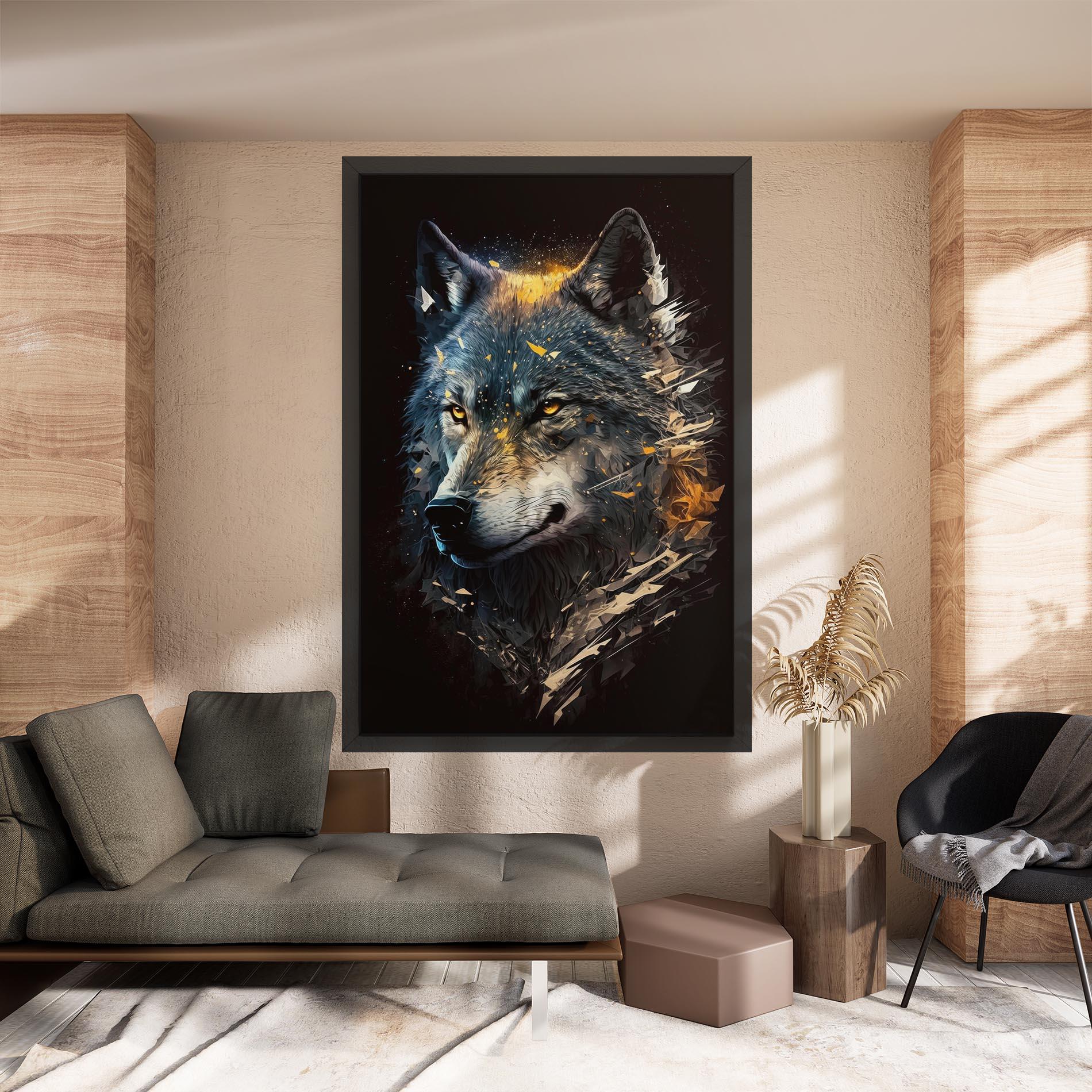 Obraz na Płótnie Wolf Portrait mockup 8