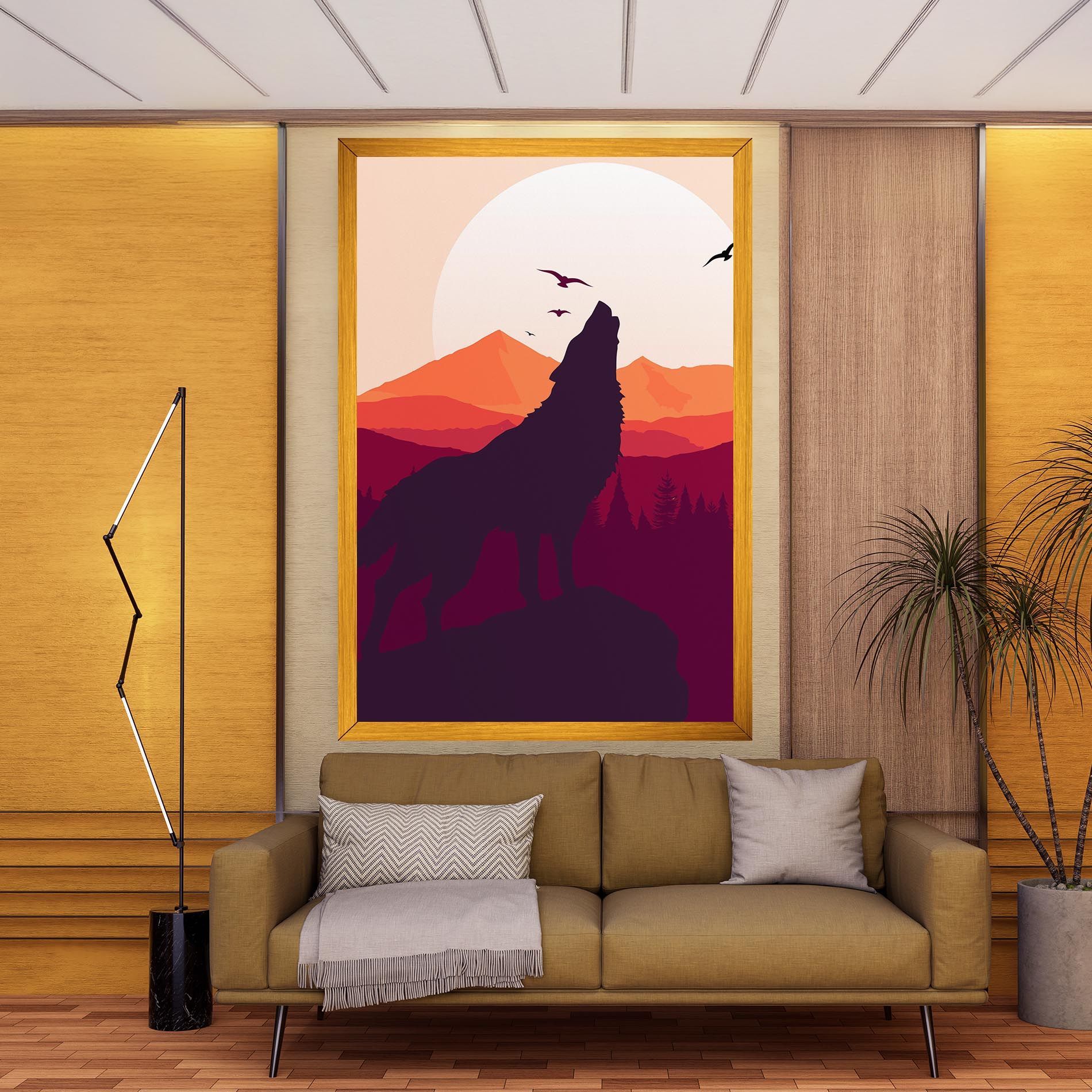 Wolf Pink Moon mockup 9