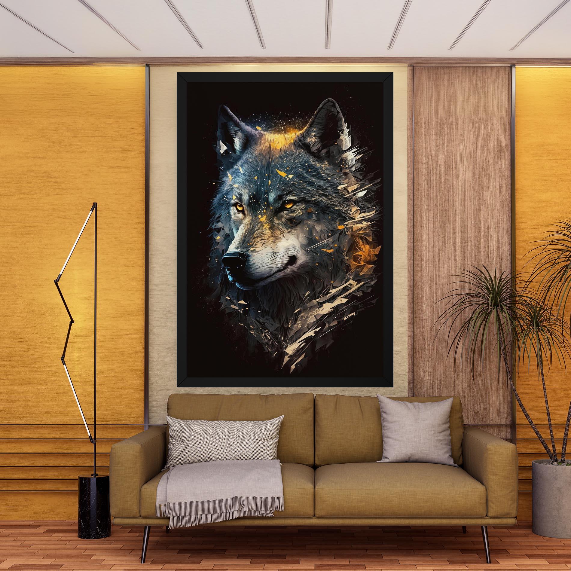 Obraz na Płótnie Wolf Portrait mockup 9