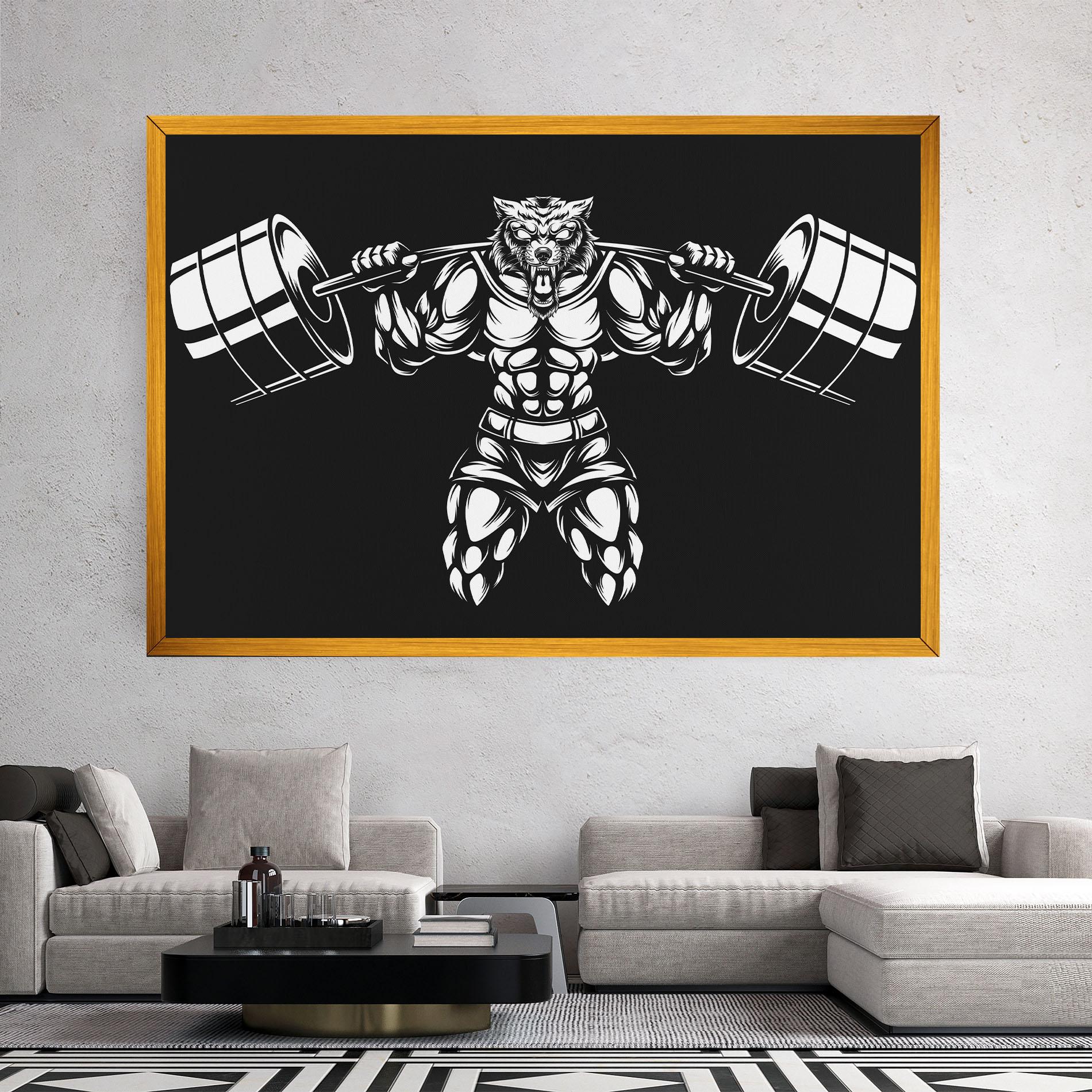 Obraz na Płótnie Work Out Wolf mockup 2