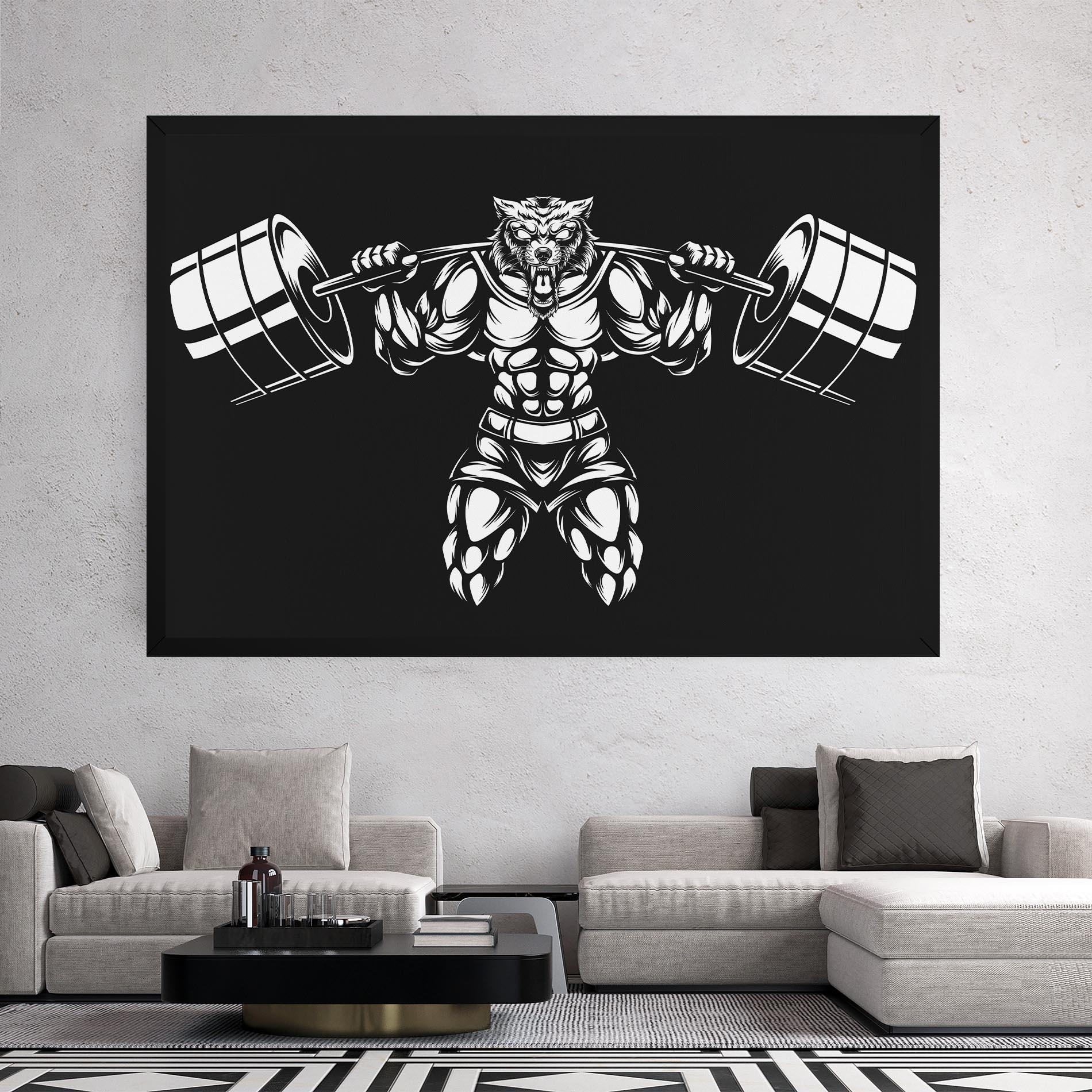 Obraz na Płótnie Work Out Wolf mockup 2