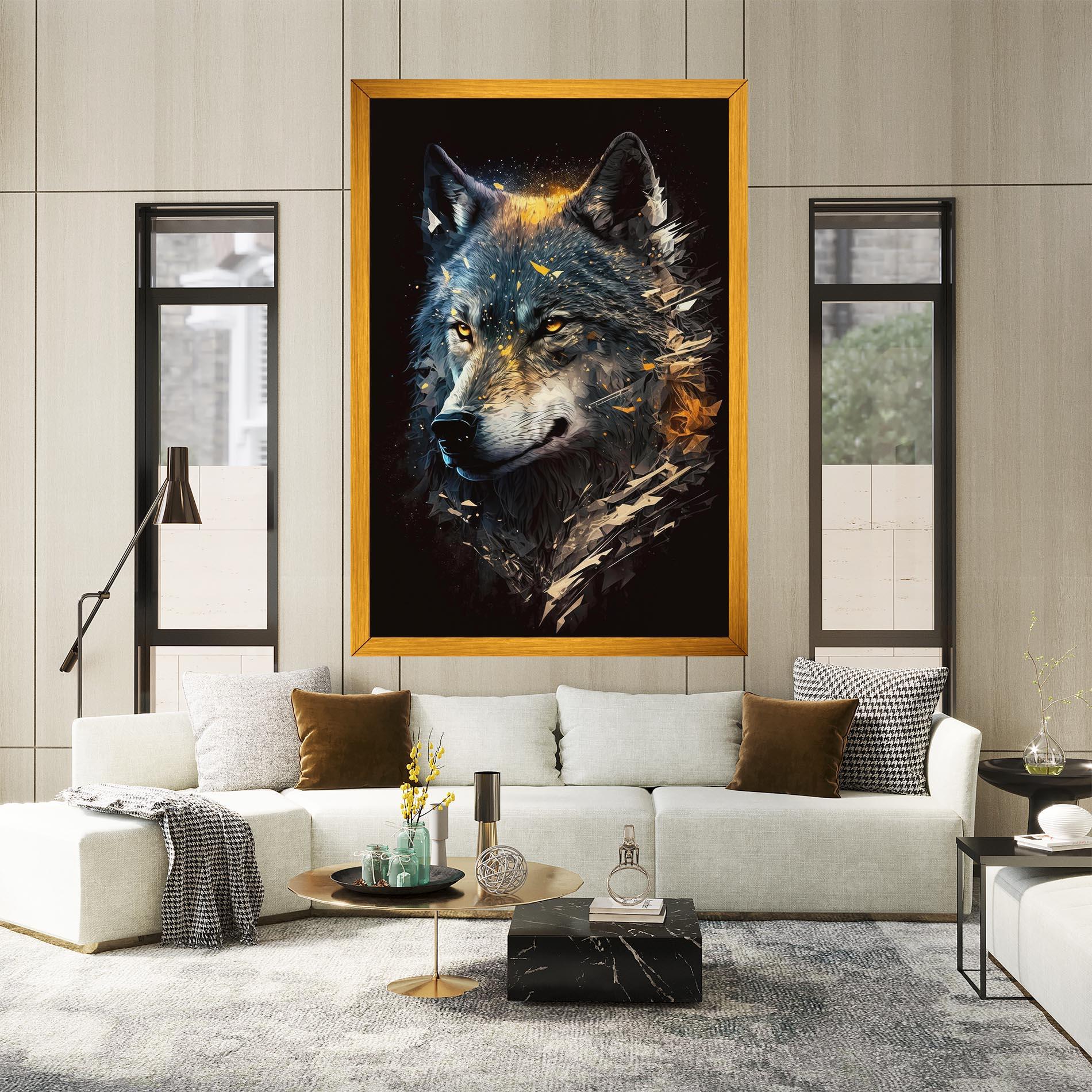 Obraz na Płótnie Wolf Portrait mockup 2