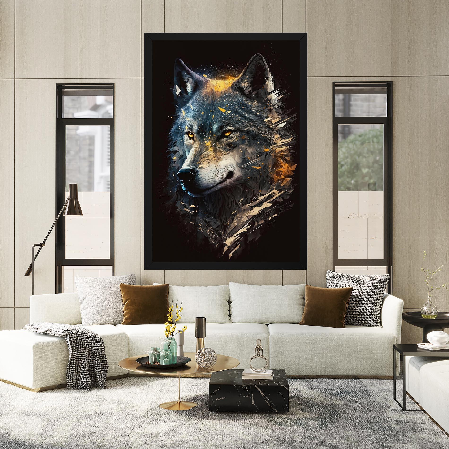 Obraz na Płótnie Wolf Portrait mockup 2