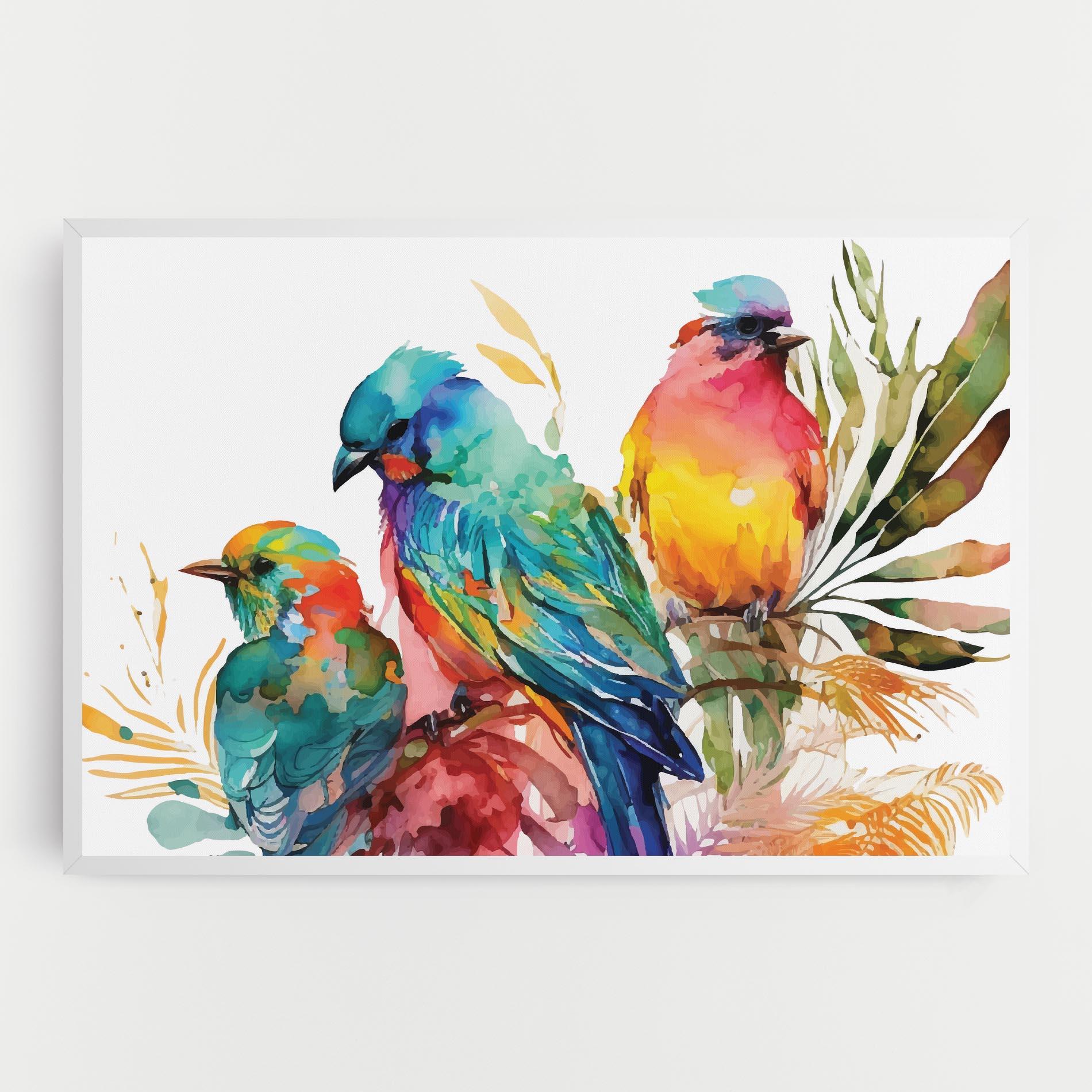 Obraz na Płótnie Colorful Birds mockup 0