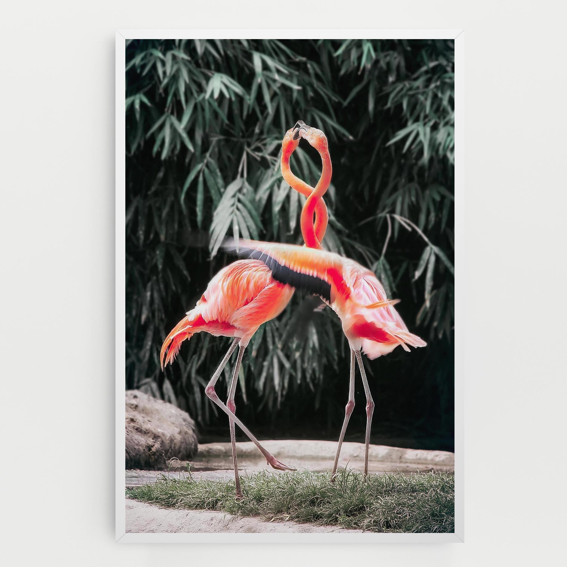 Obraz na Płótnie Flamingo Love mockup 0