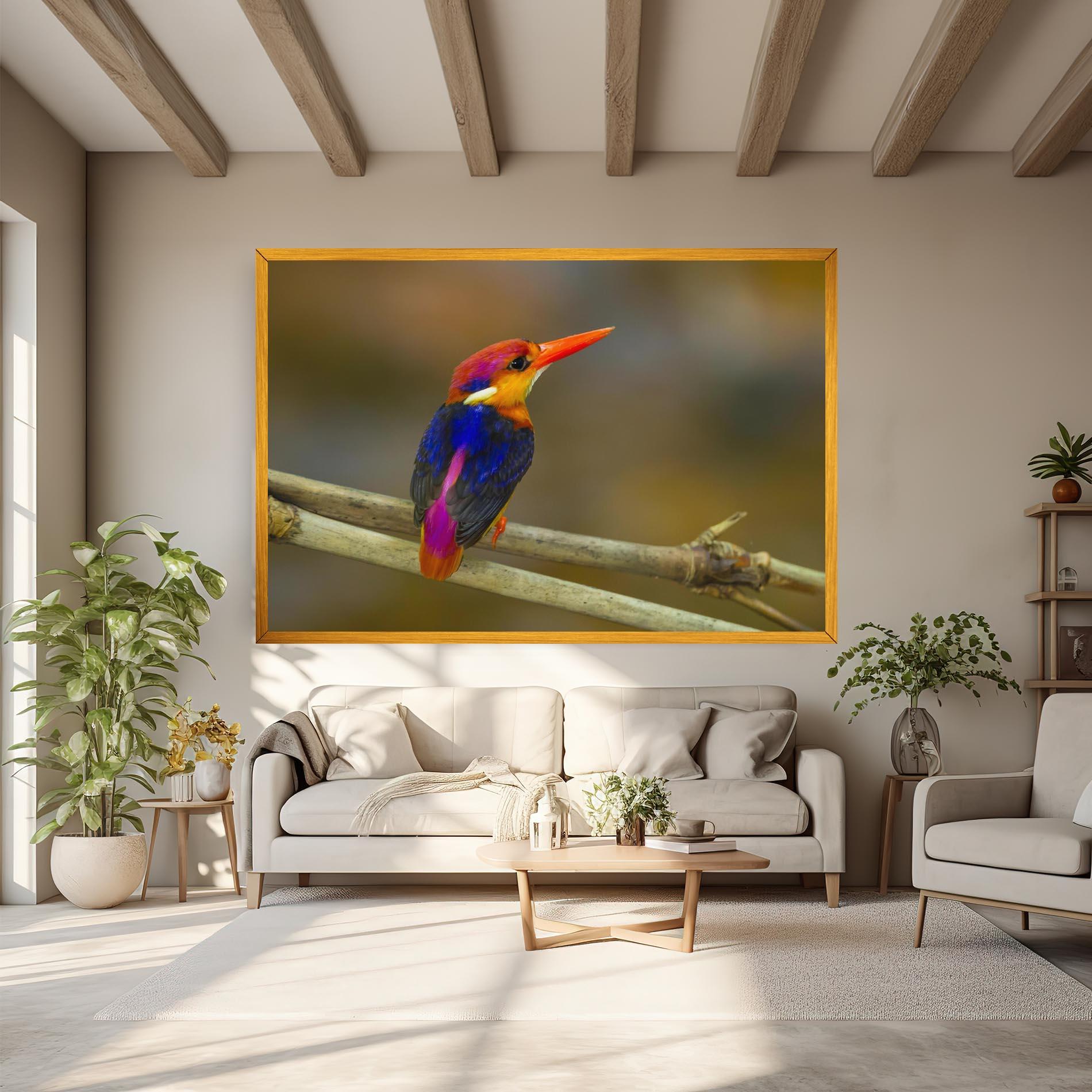 Obraz na Płótnie Colorful Bird mockup 6