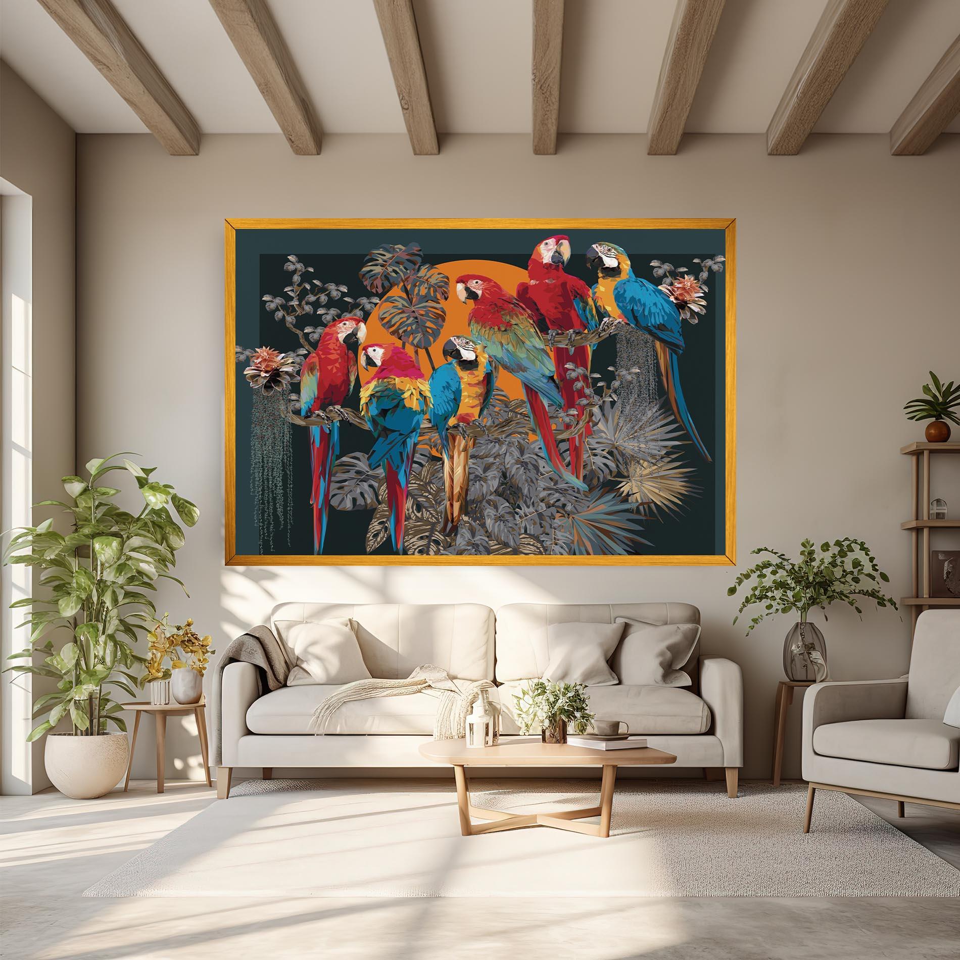 Obraz na Płótnie Family Parrot mockup 6