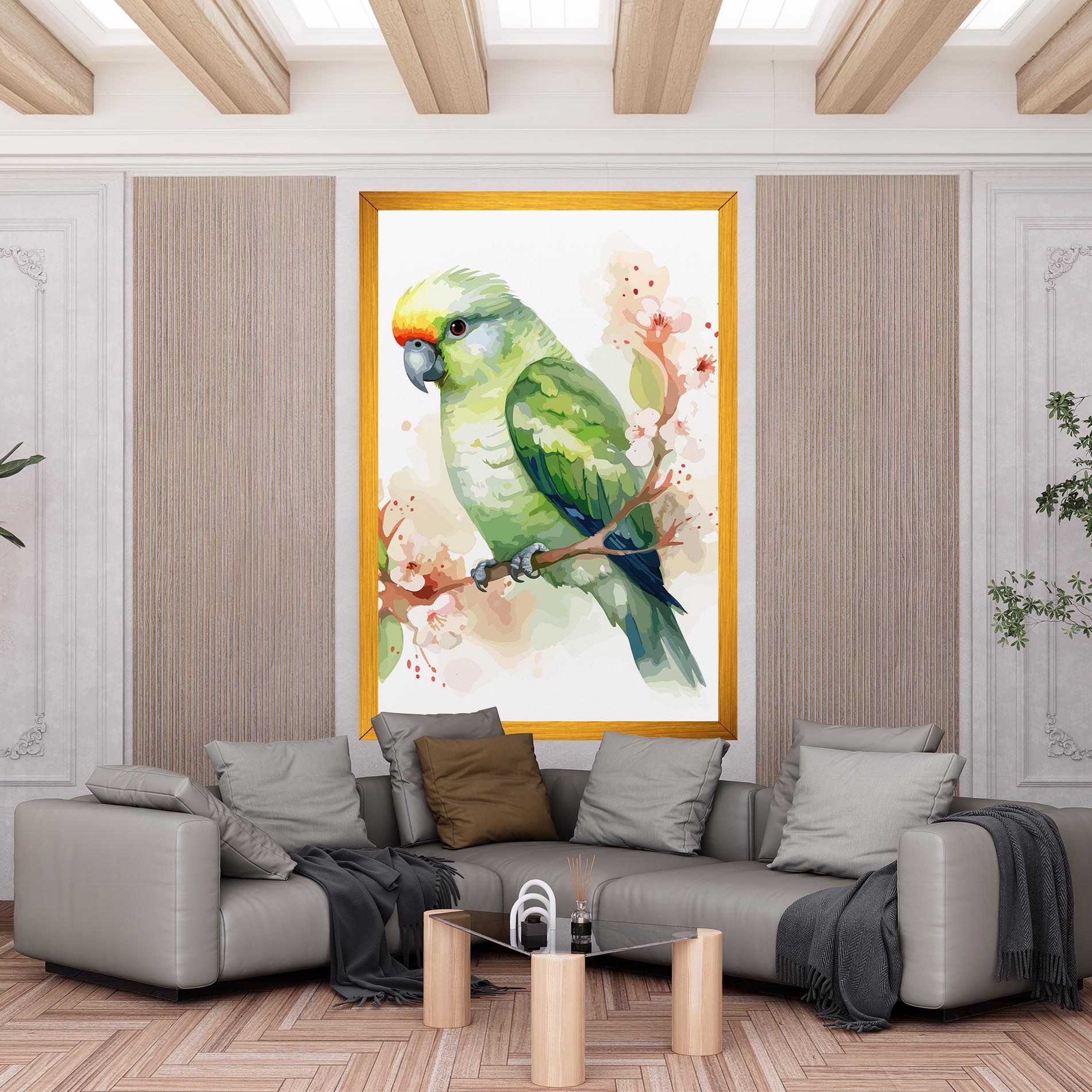 Pretty Green Parrot mockup 6