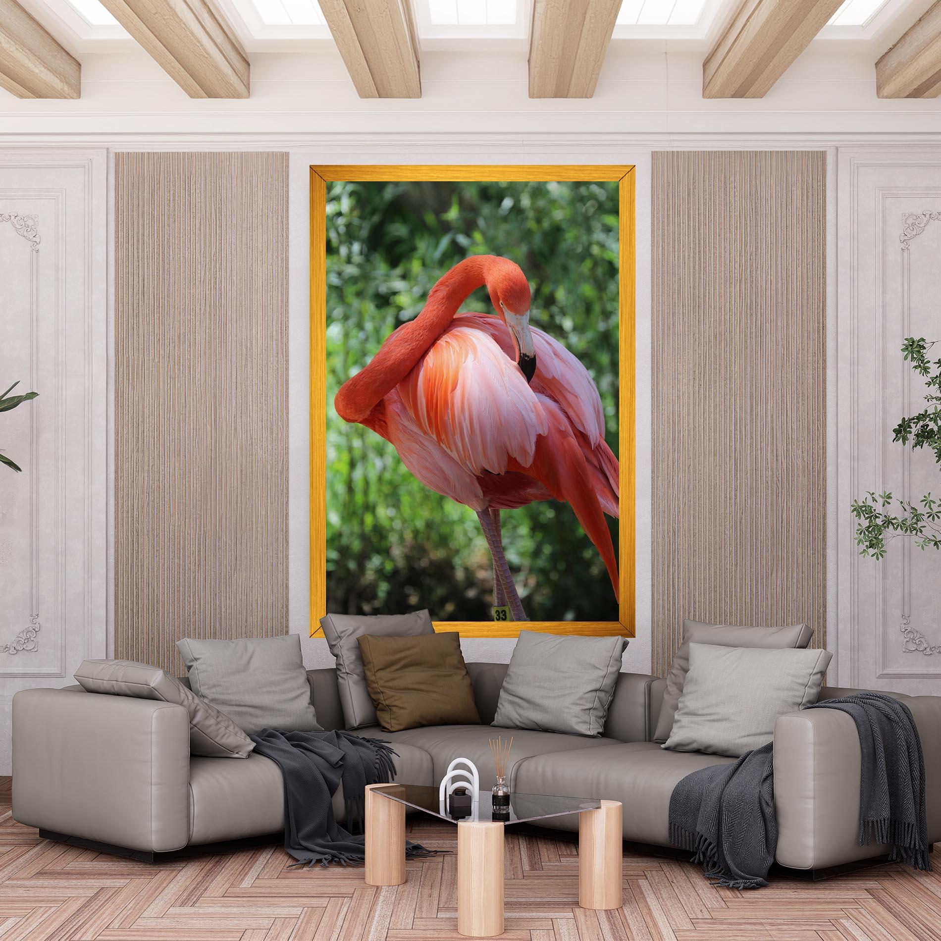 Obraz na Płótnie Red Flamingo mockup 6
