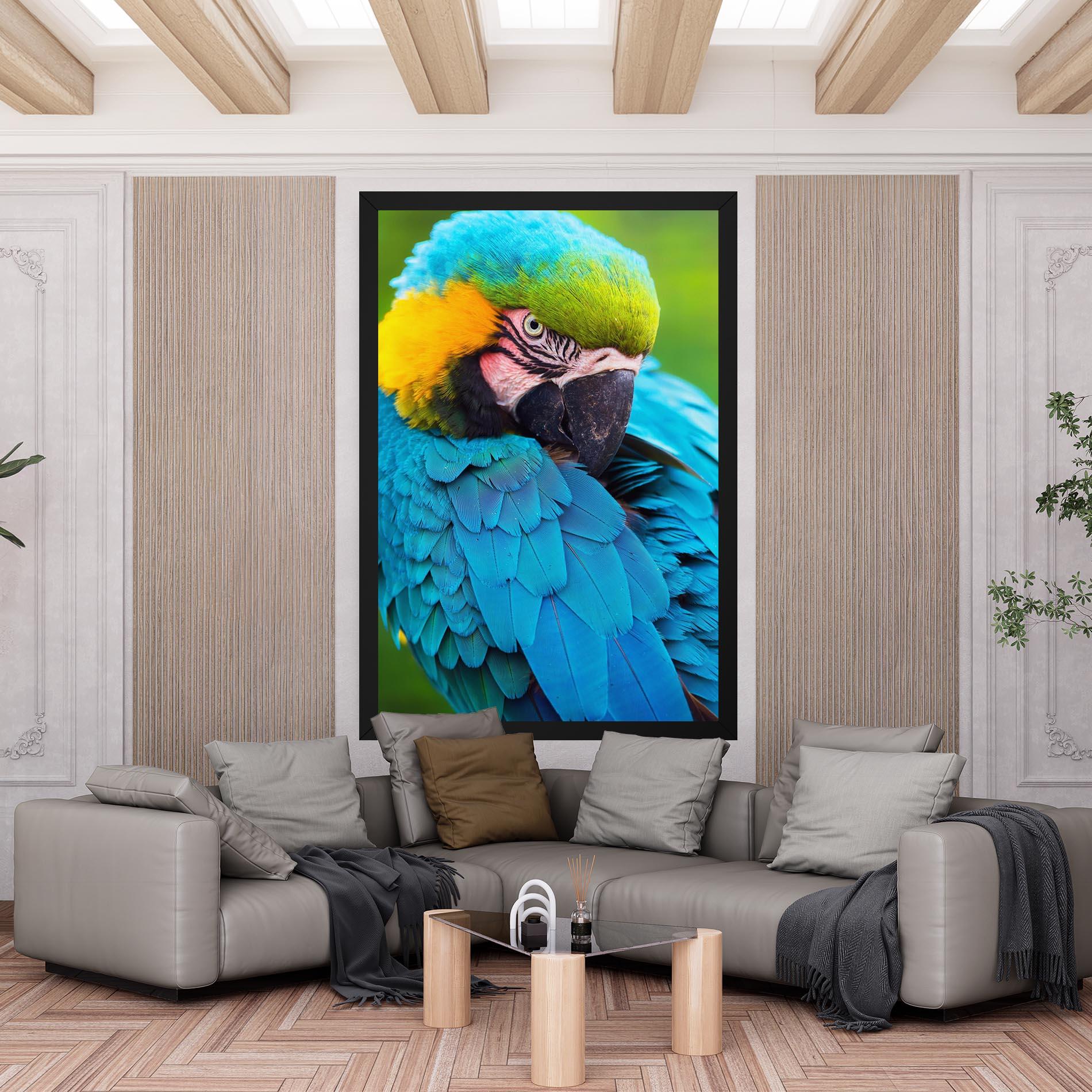 Obraz na Płótnie Blue Parrot mockup 6