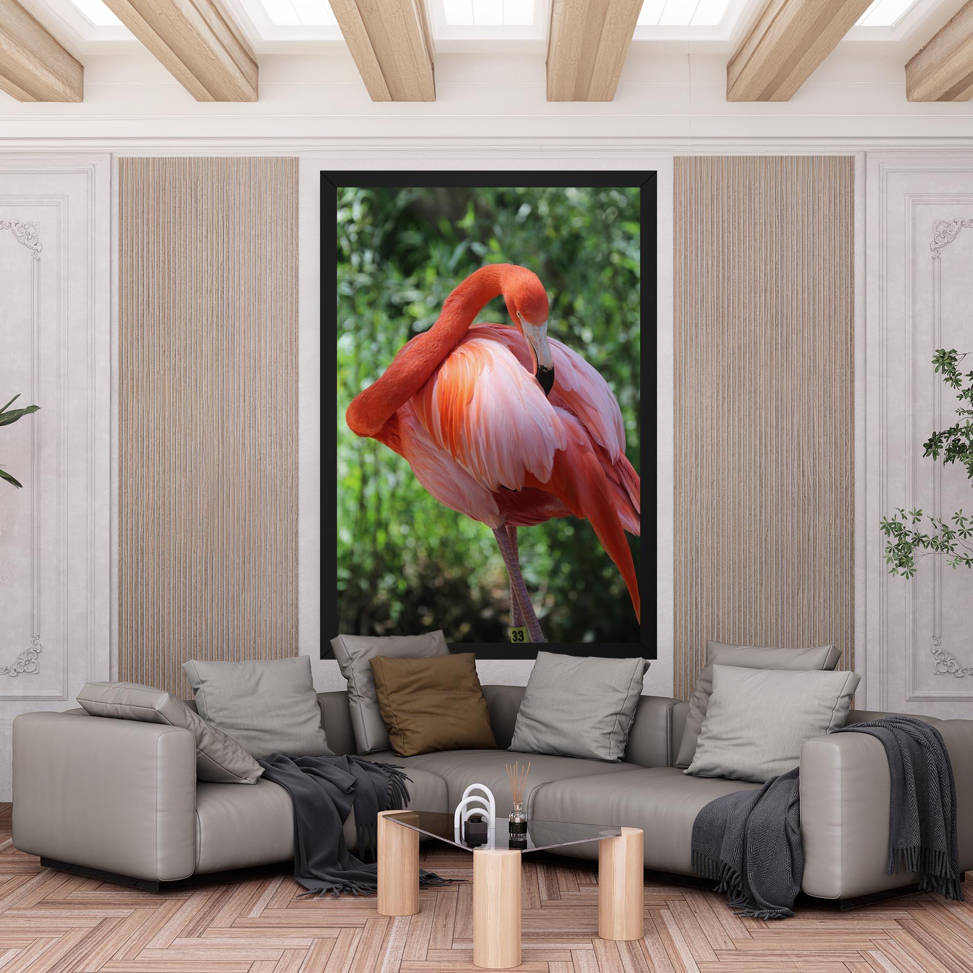 Obraz na Płótnie Red Flamingo mockup 6