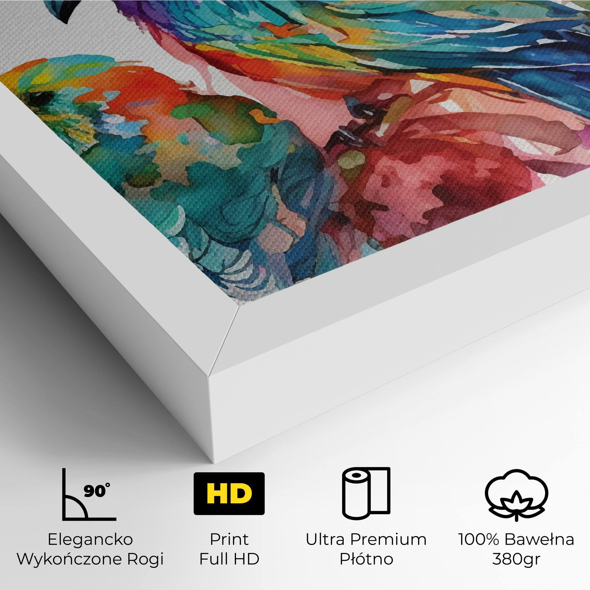 Obraz na Płótnie Colorful Birds mockup 4