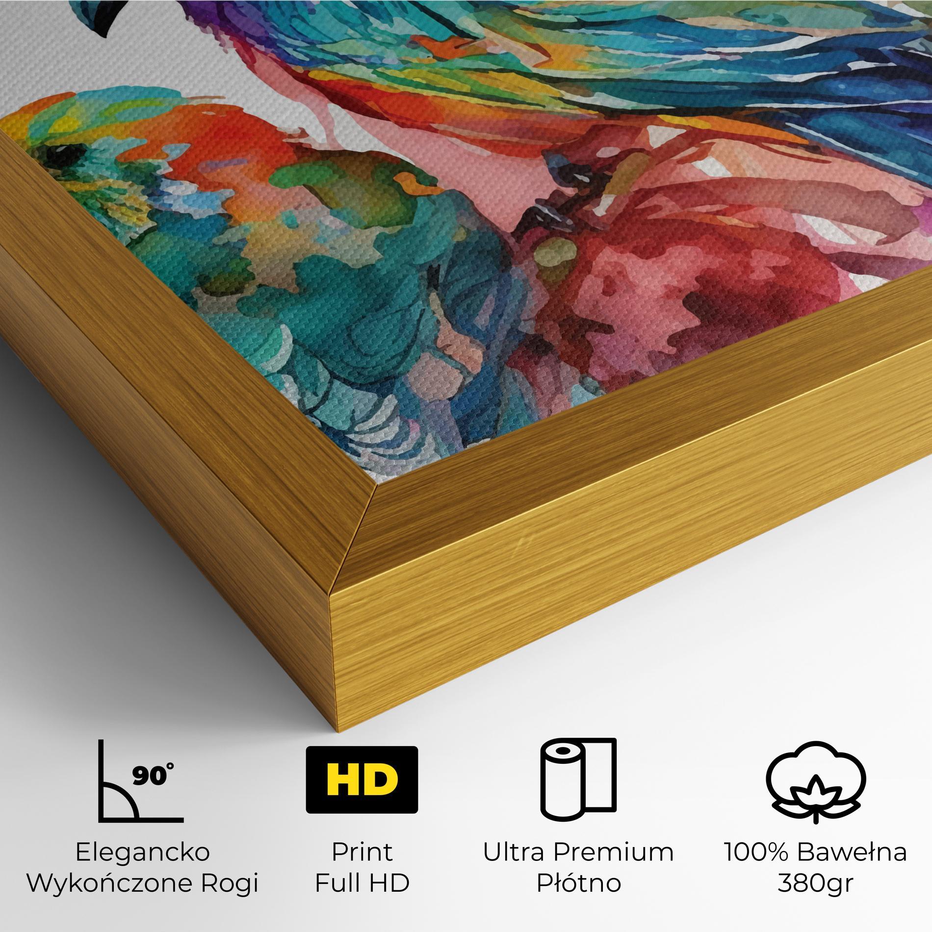 Obraz na Płótnie Colorful Birds mockup 4