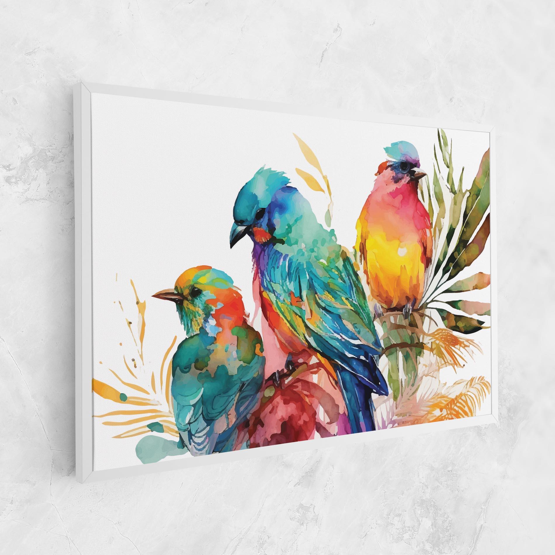 Obraz na Płótnie Colorful Birds mockup 1
