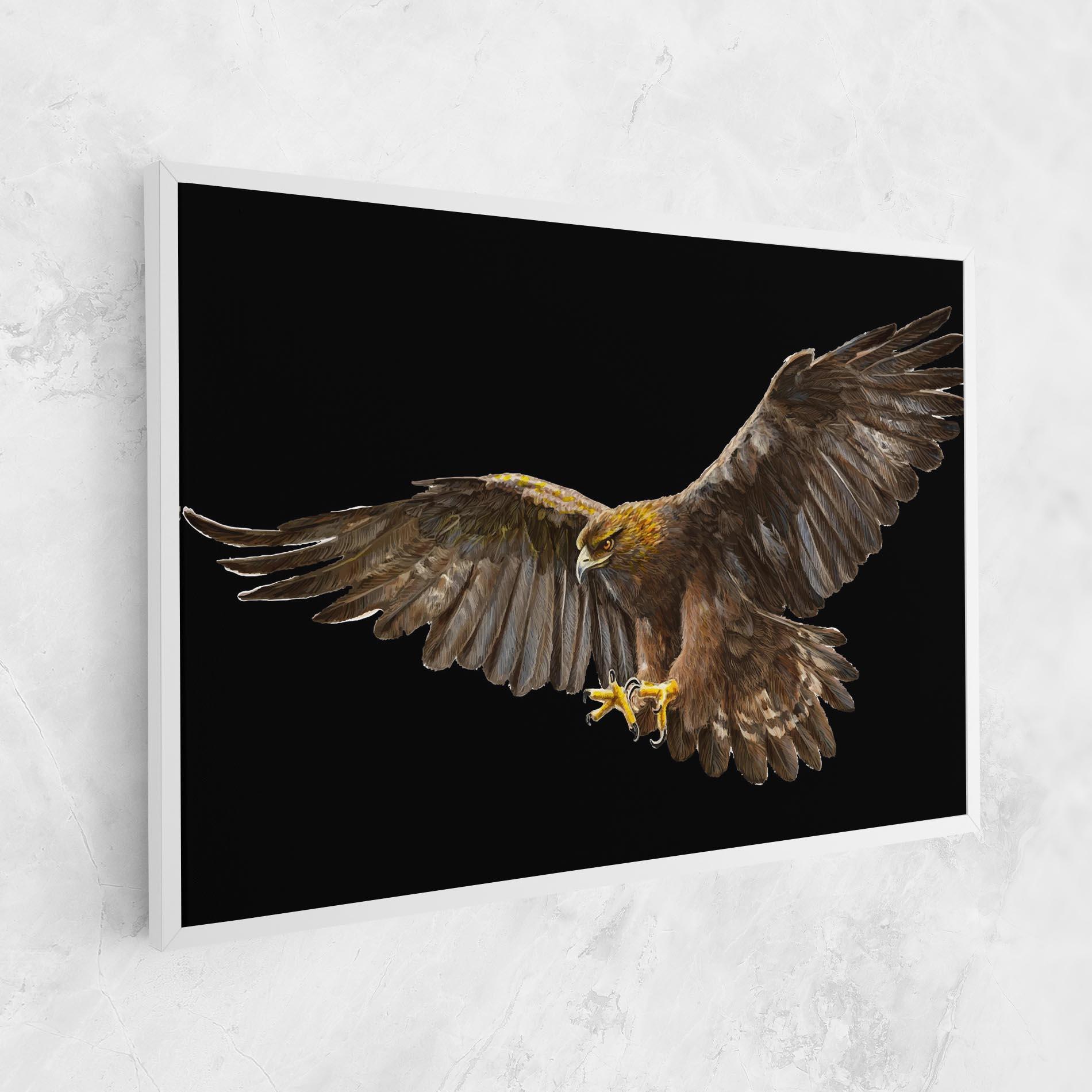 Obraz na Płótnie Eagle On Black mockup 1