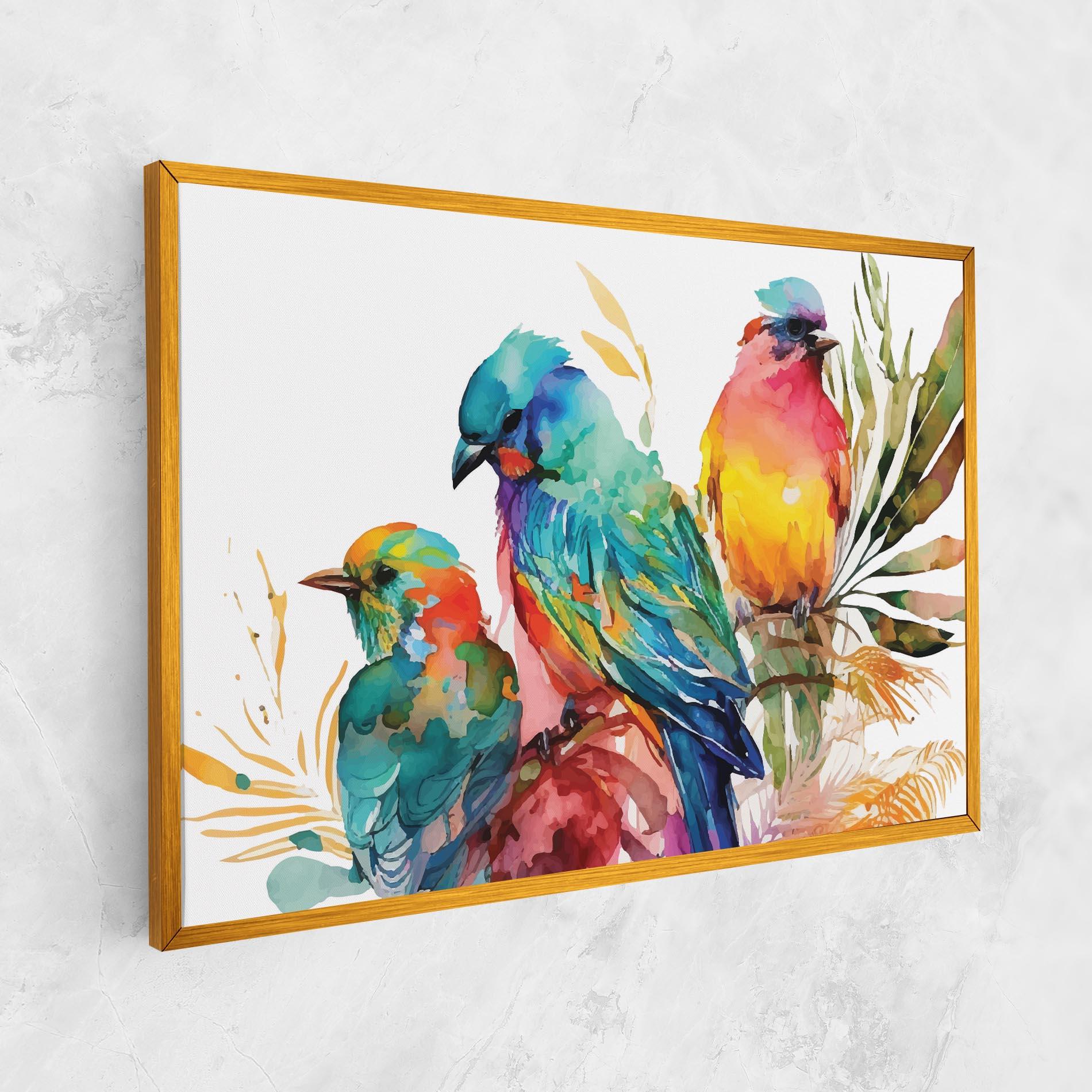 Obraz na Płótnie Colorful Birds mockup 1