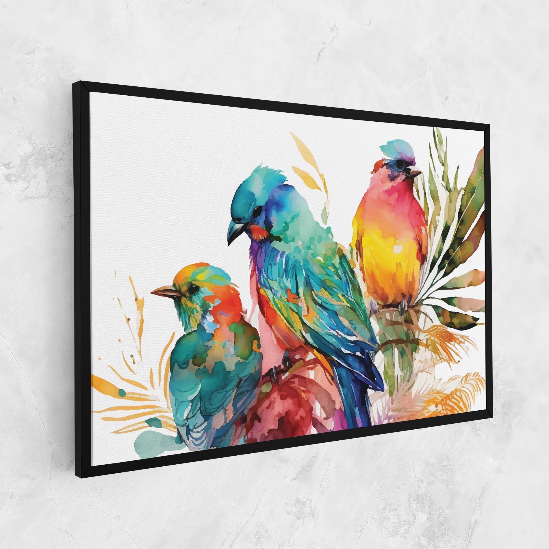 Obraz na Płótnie Colorful Birds mockup 1
