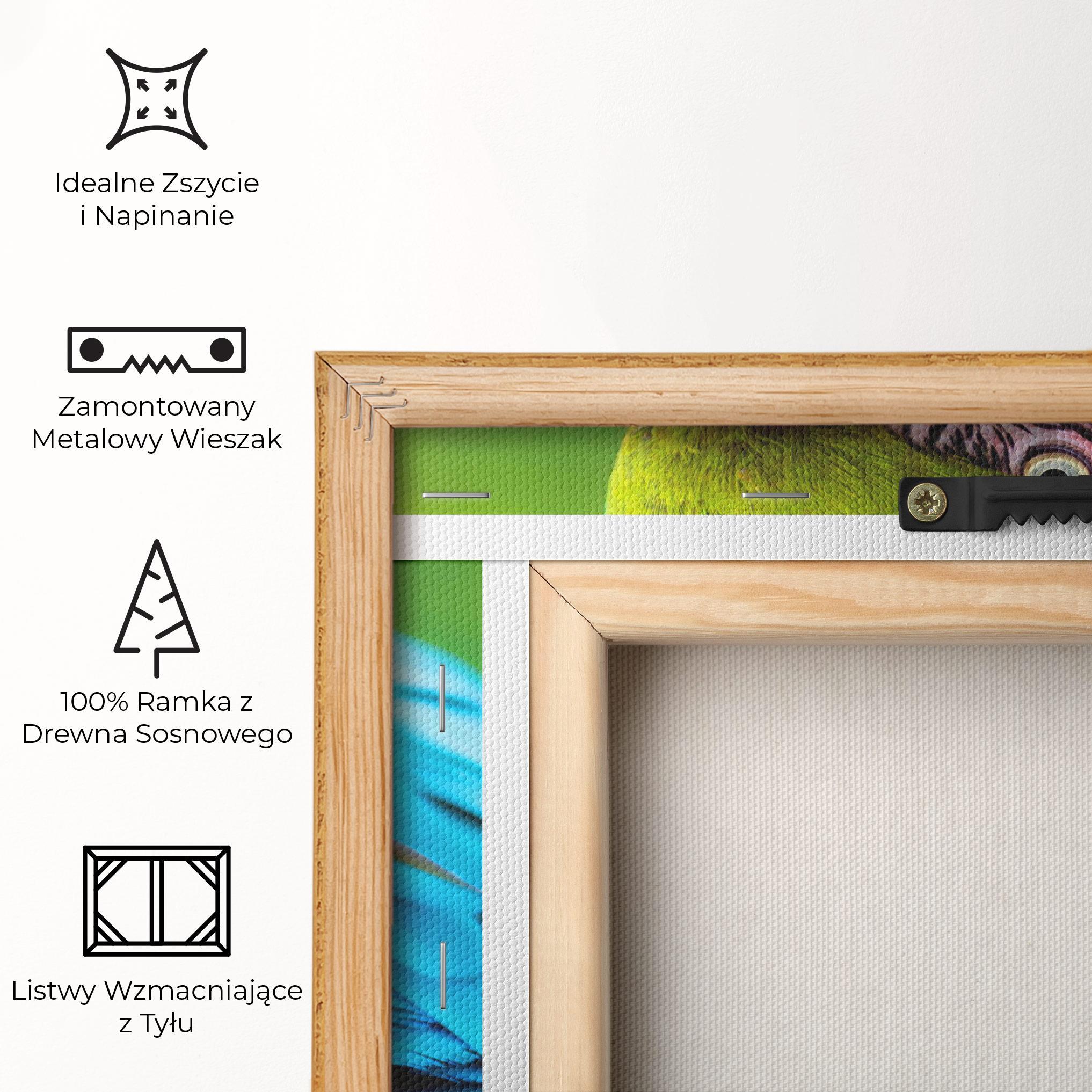 Obraz na Płótnie Blue Parrot mockup 5