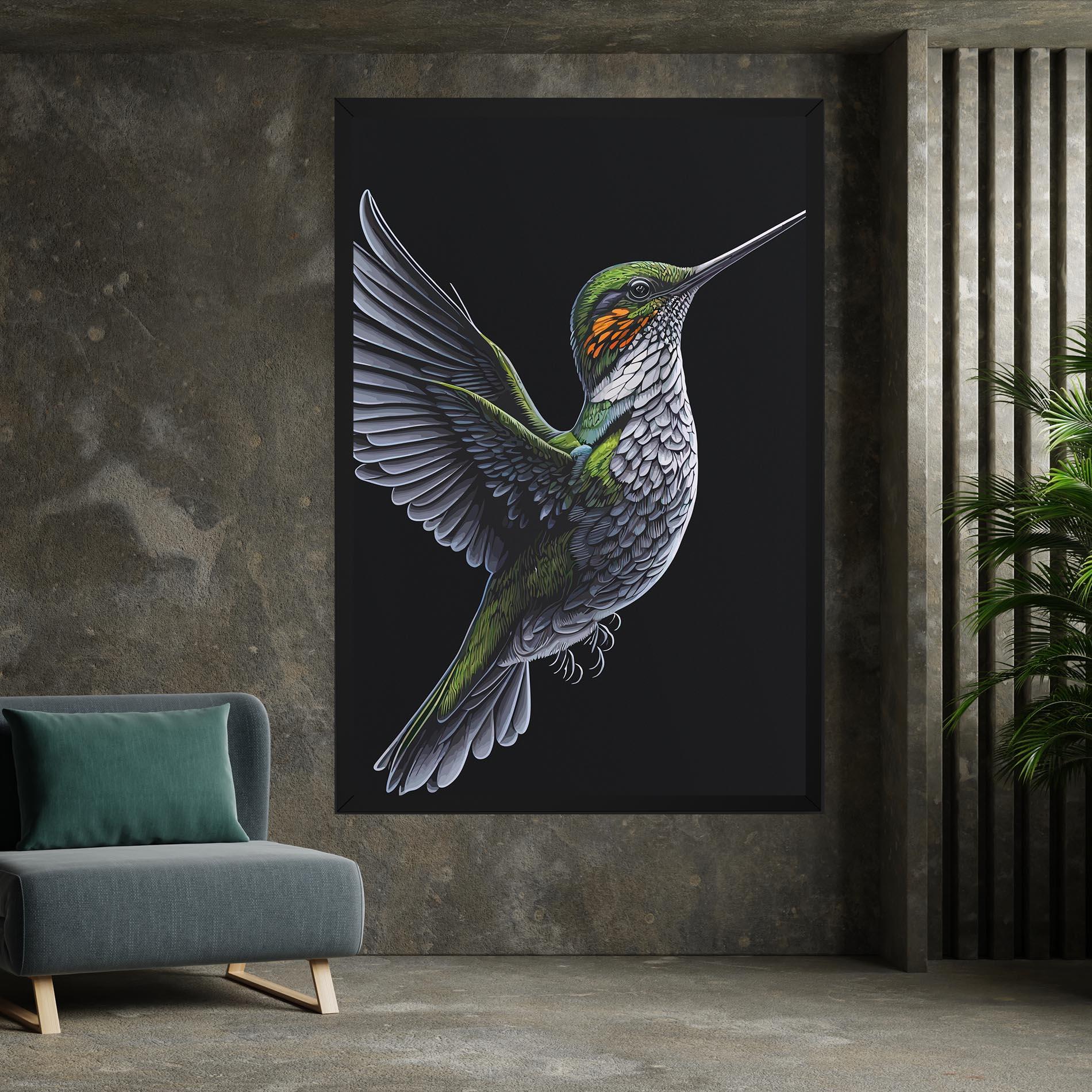 Obraz na Płótnie Hummingbird mockup 7